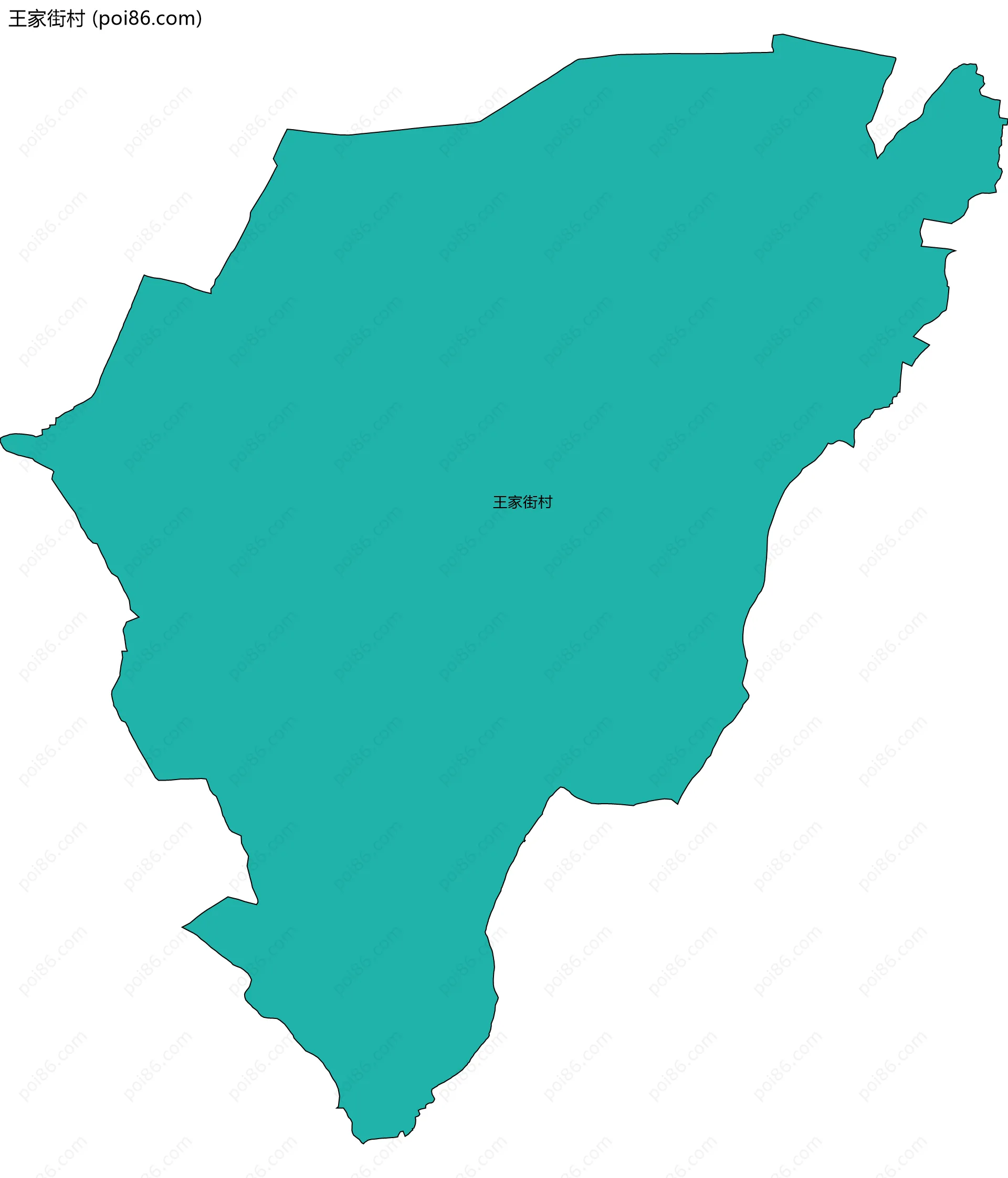 王家街村边界地图