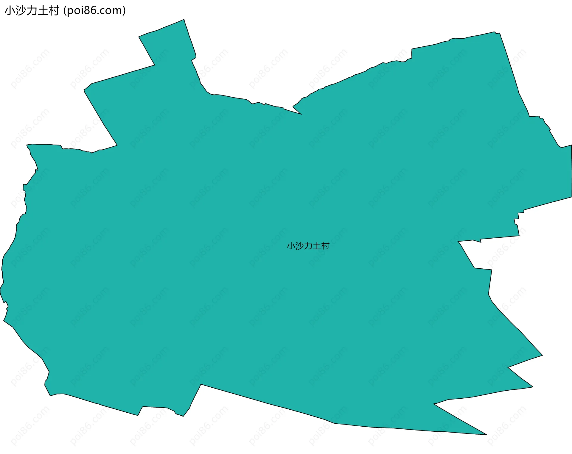 小沙力土村边界地图