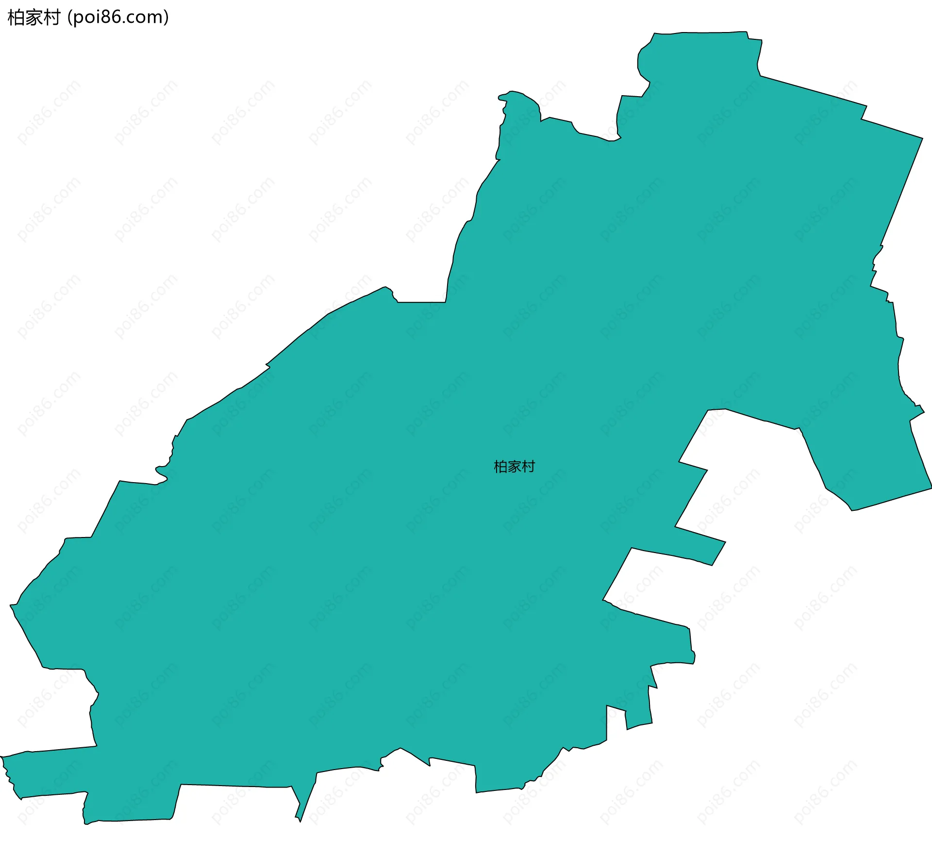 柏家村边界地图