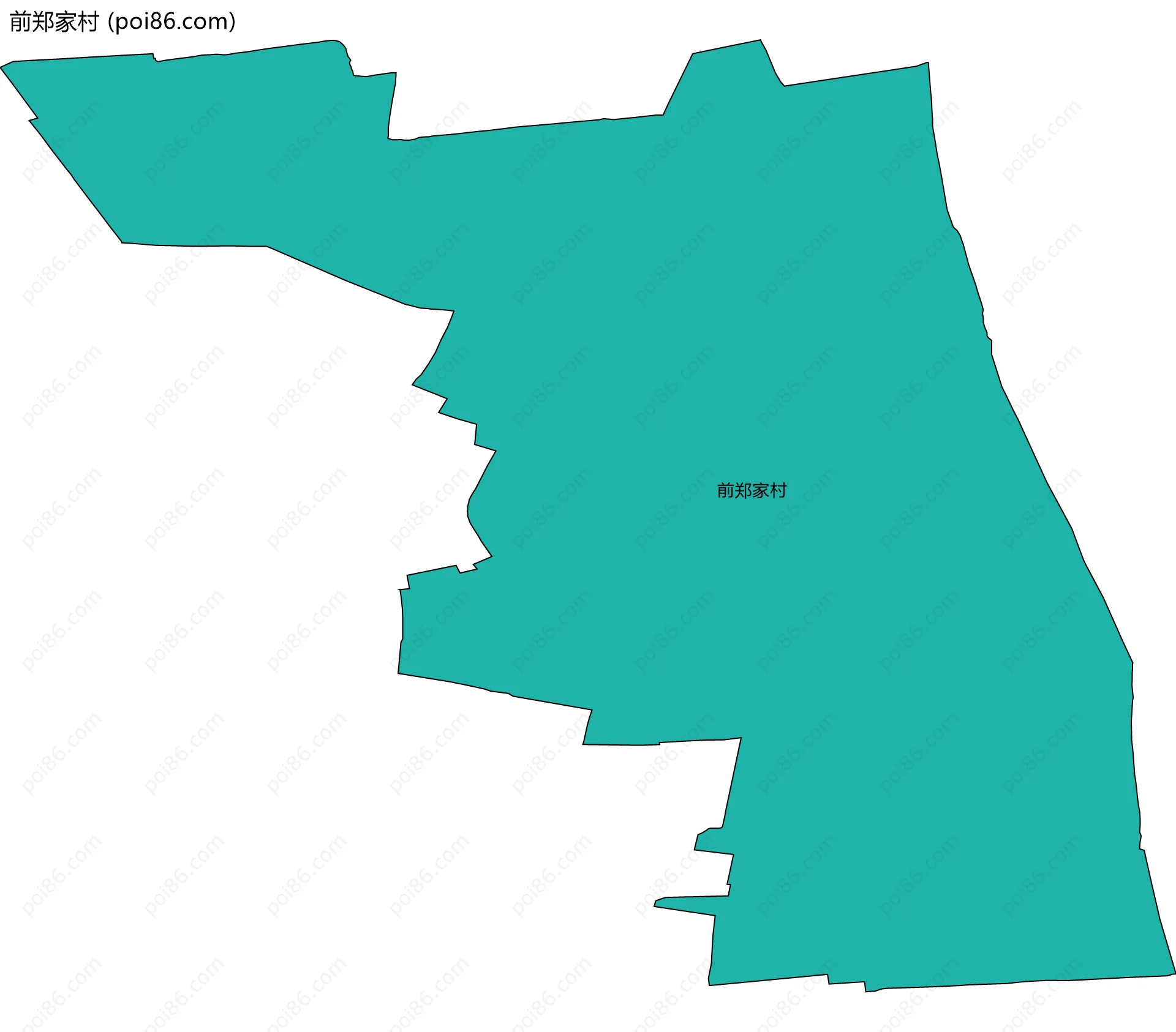 前郑家村边界地图
