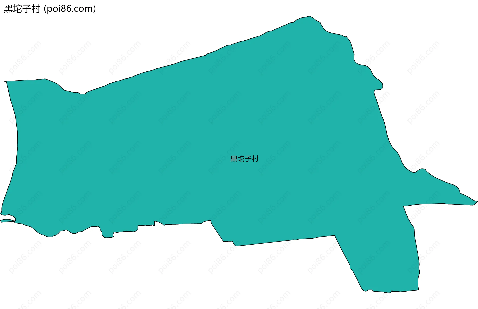 黑坨子村边界地图