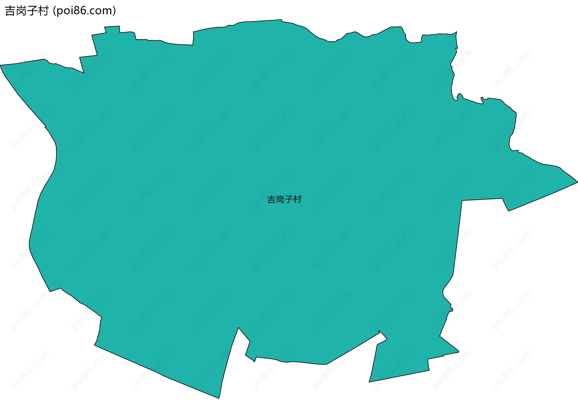 吉岗子村边界地图