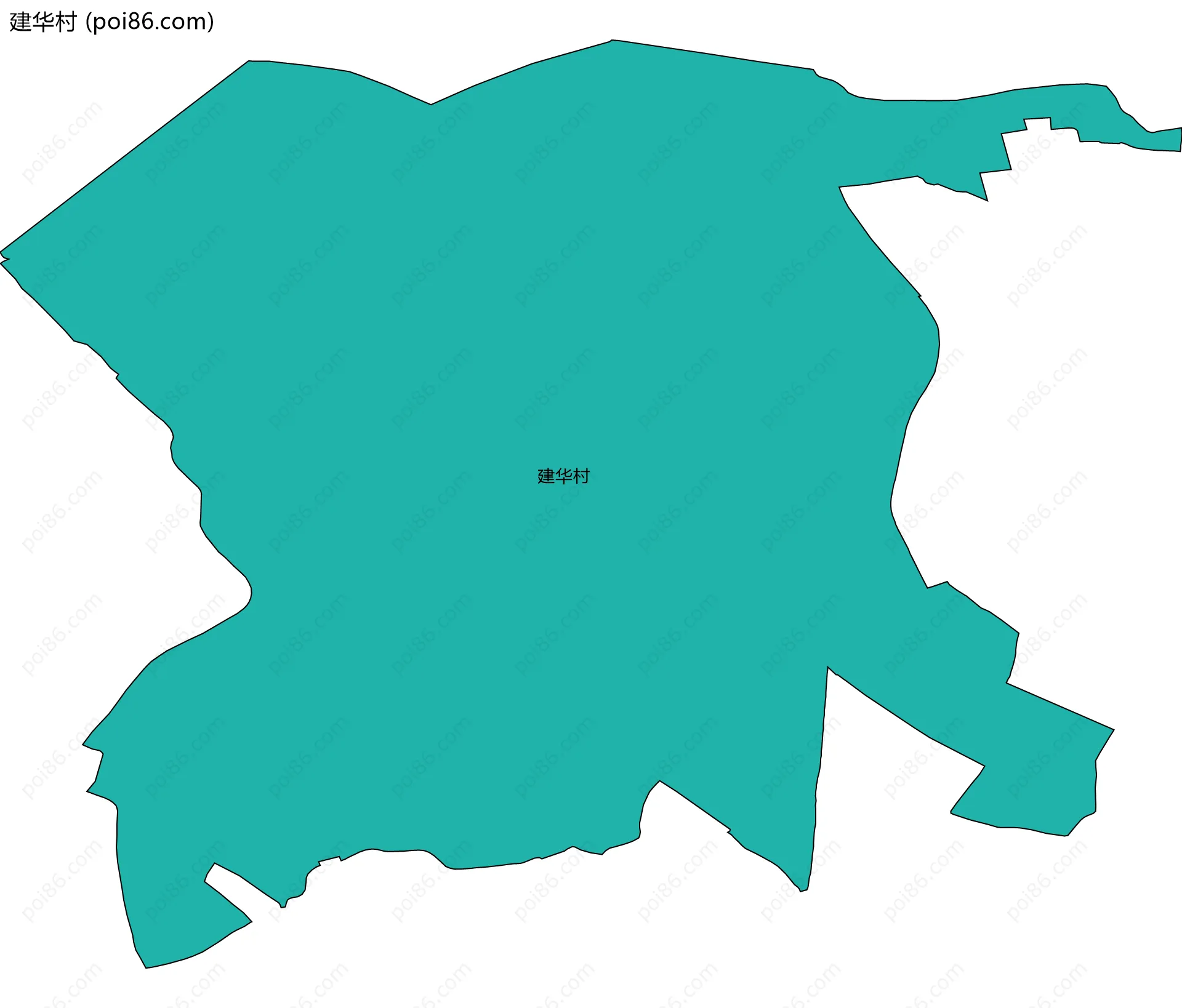 建华村边界地图