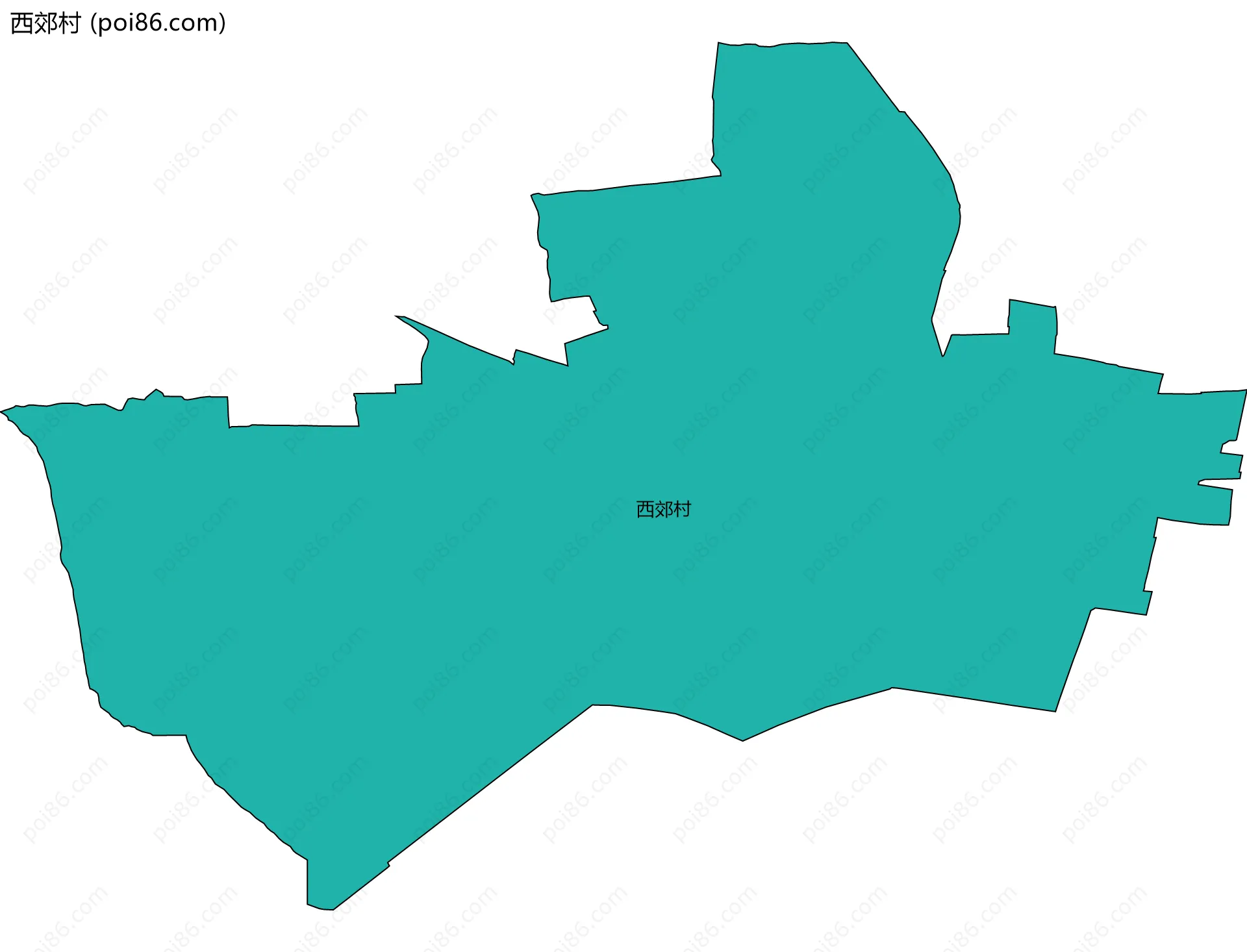 西郊村边界地图