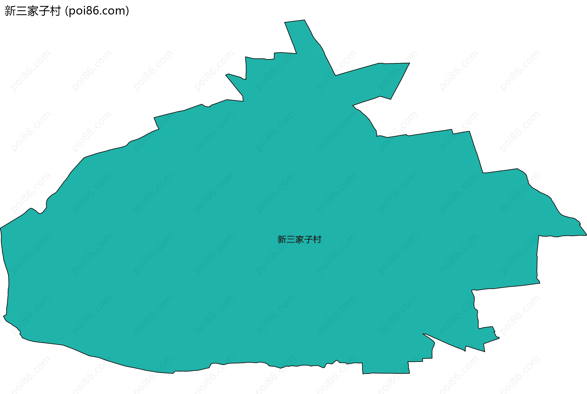 新三家子村边界地图