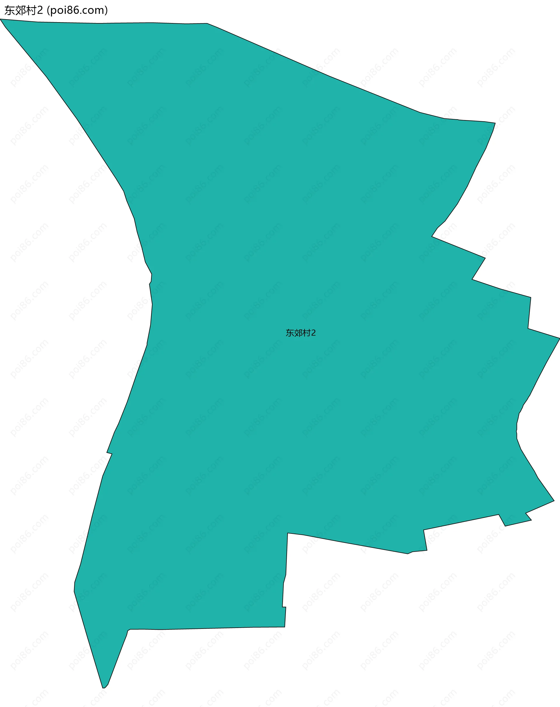 东郊村2边界地图