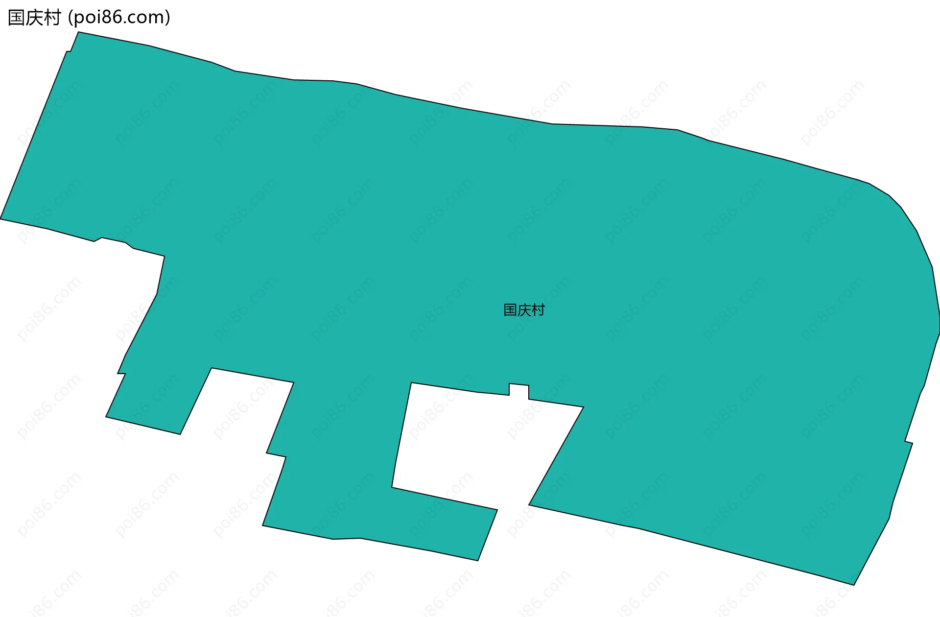 国庆村边界地图