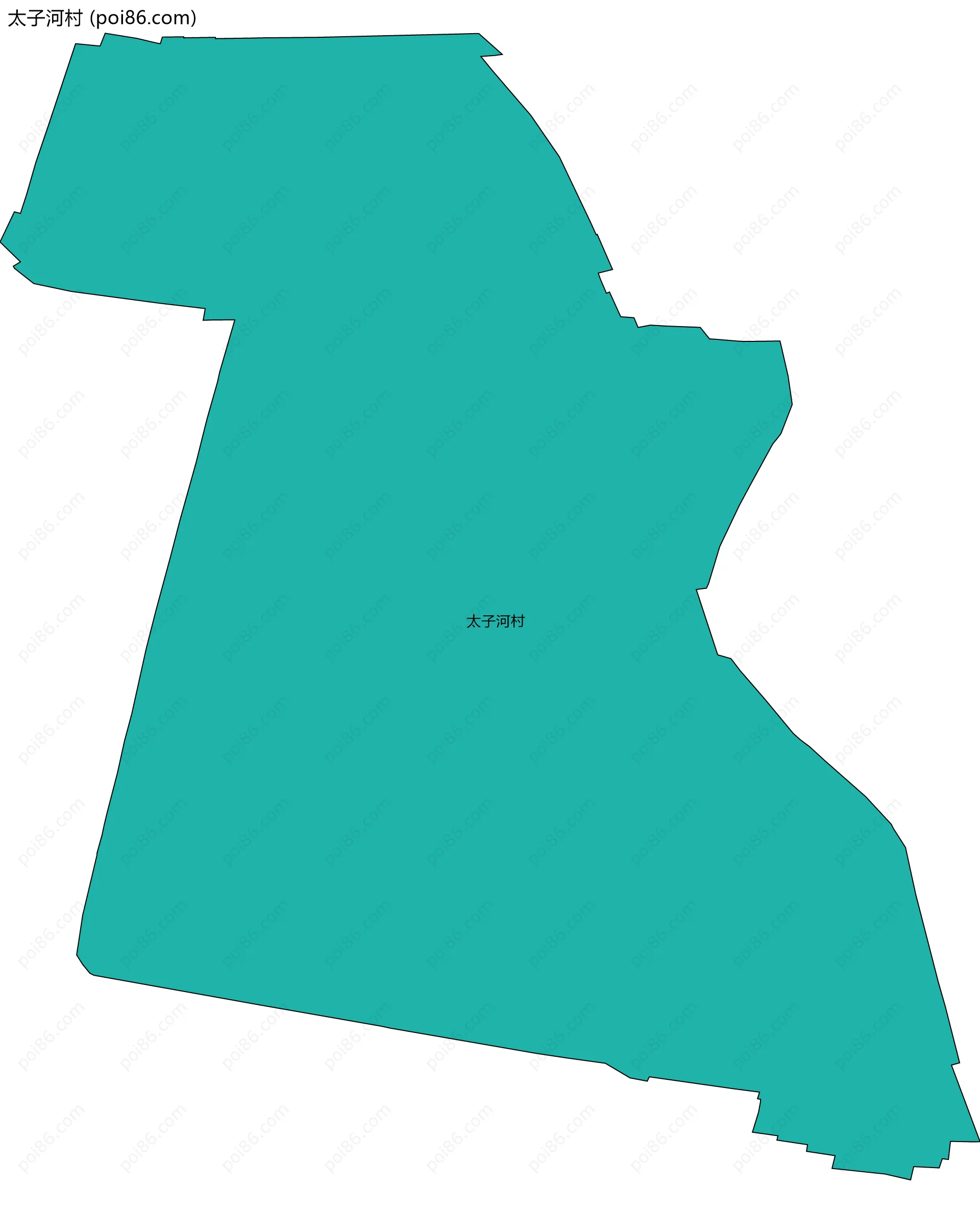 太子河村边界地图