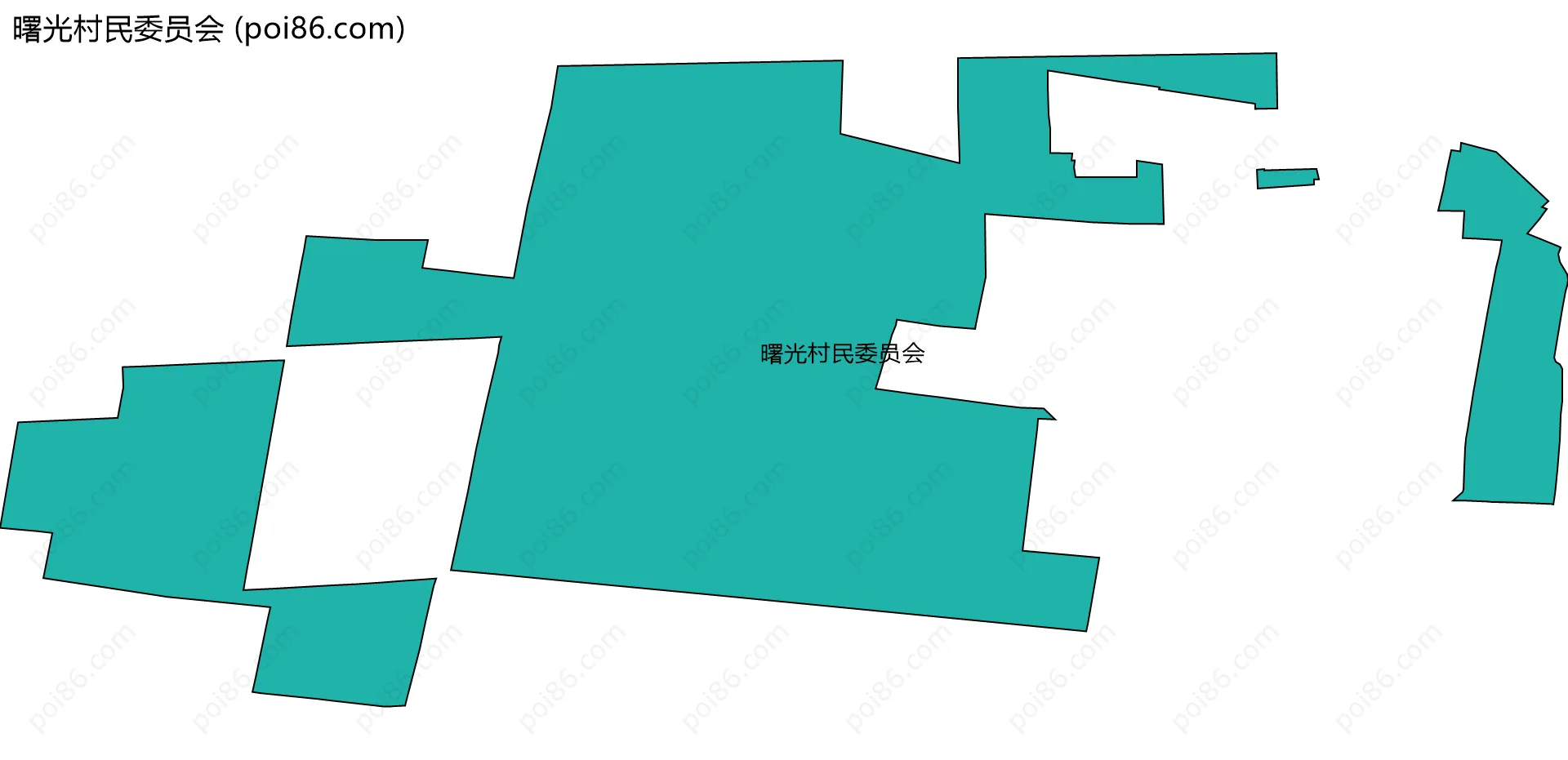 曙光村民委员会边界地图