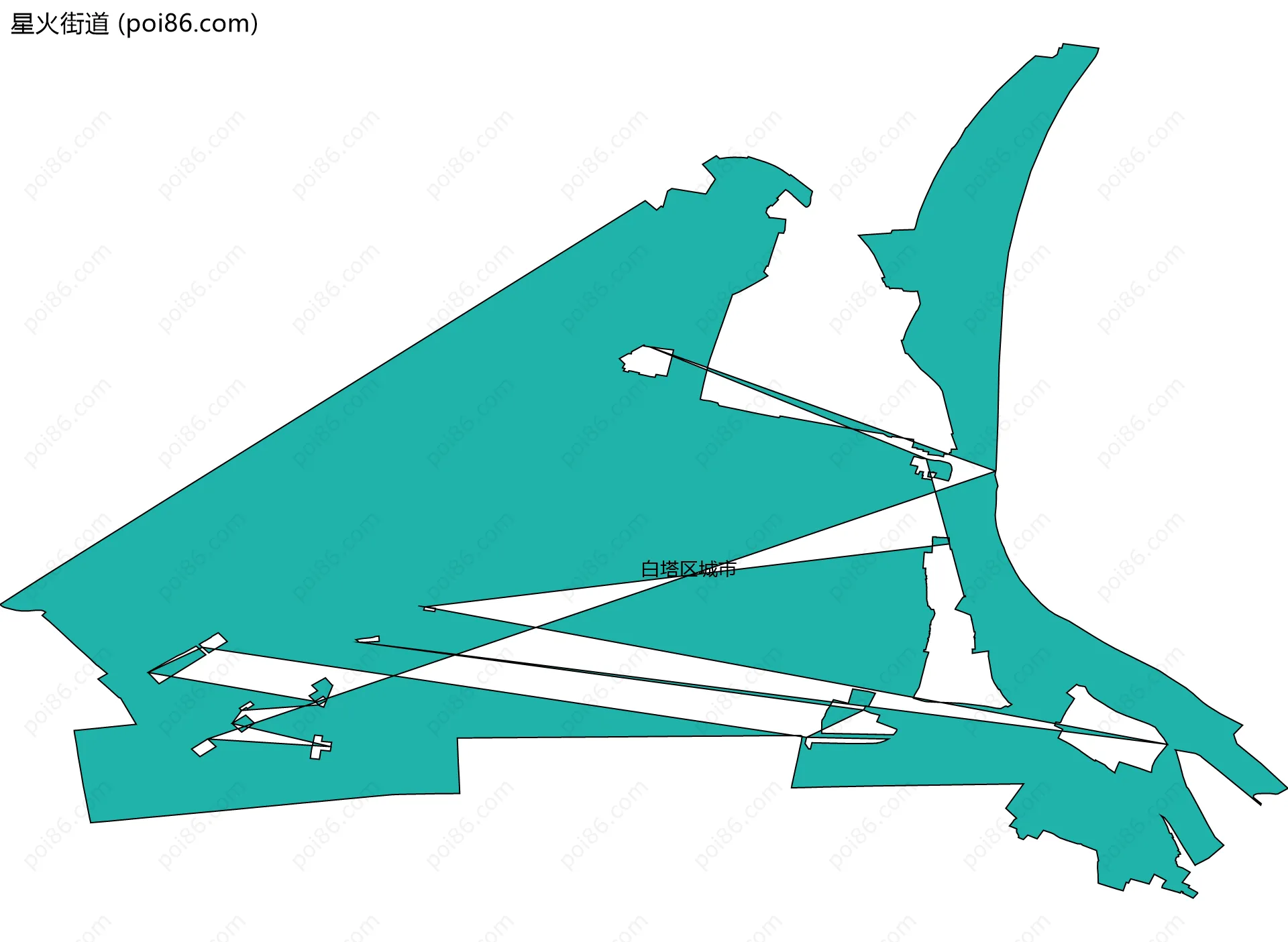 星火街道边界地图(五级行政区划)
