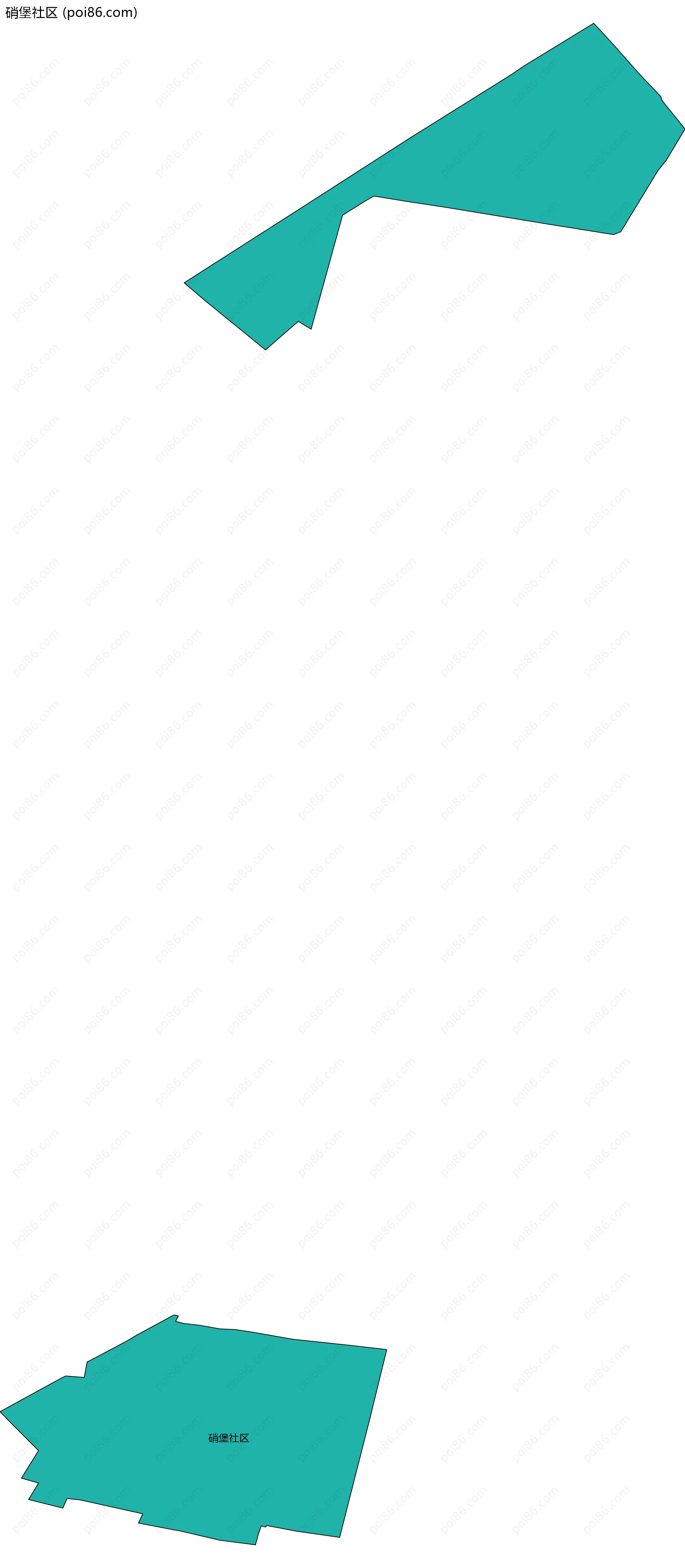 硝堡社区边界地图