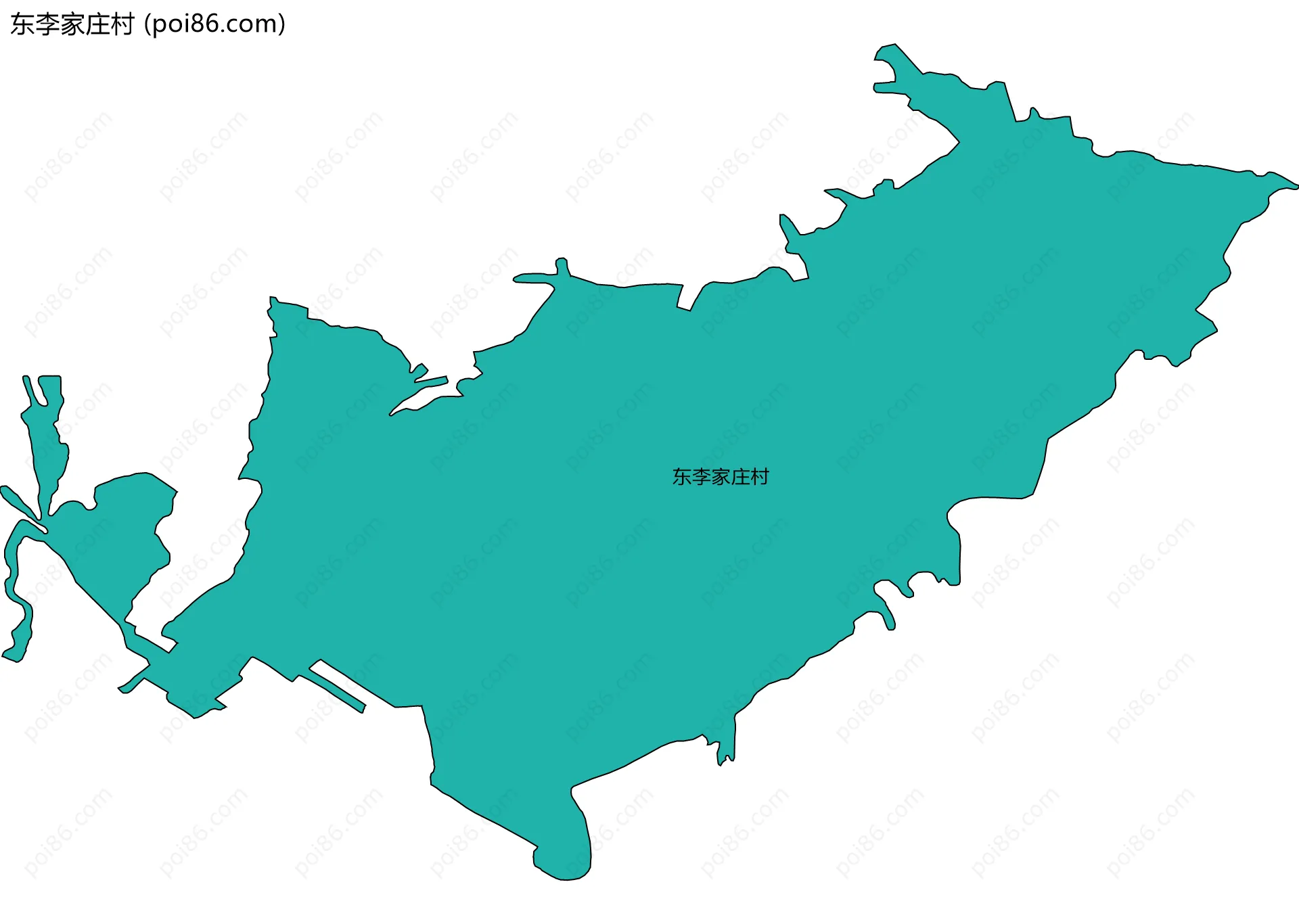 东李家庄村边界地图