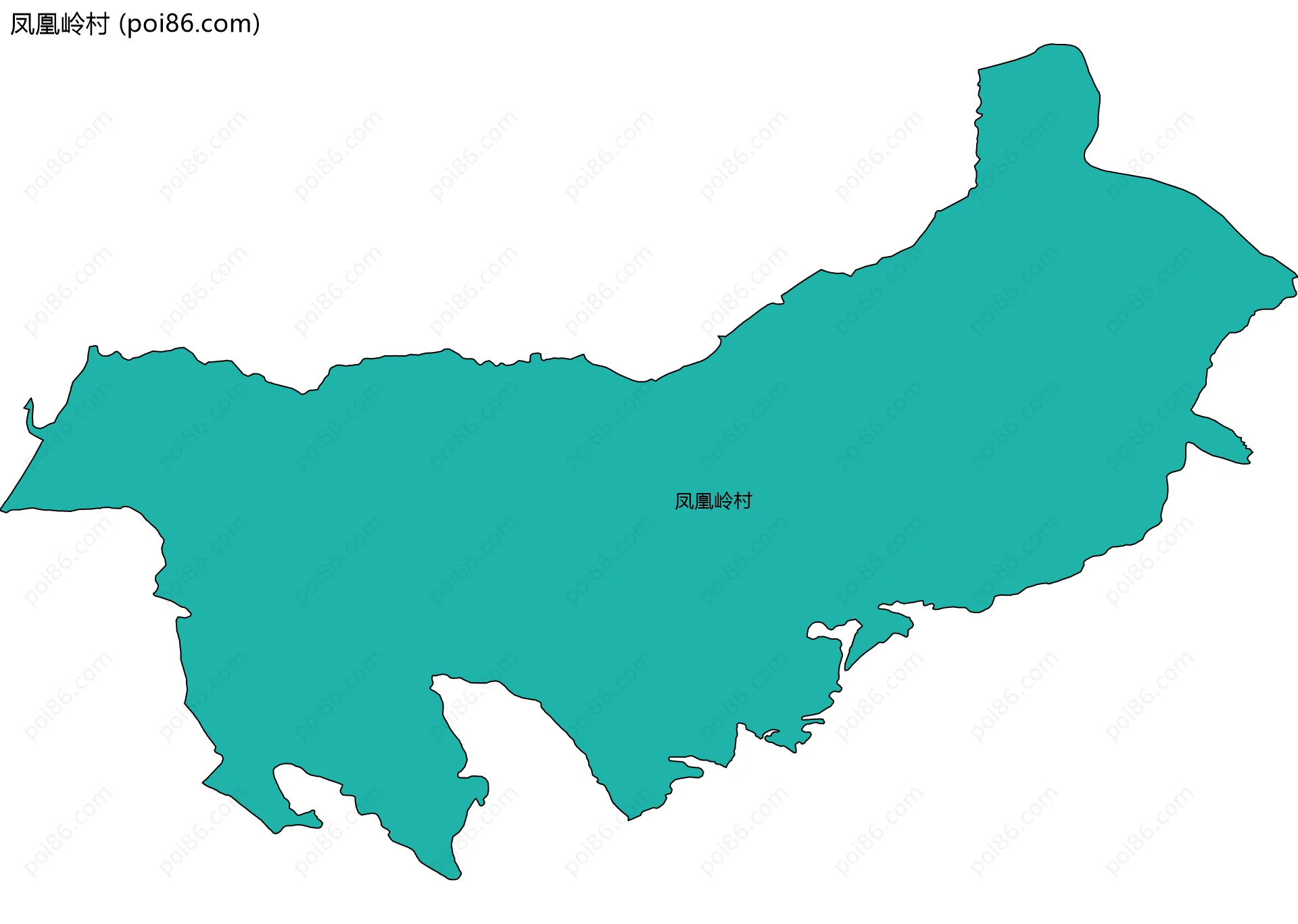 凤凰岭村边界地图