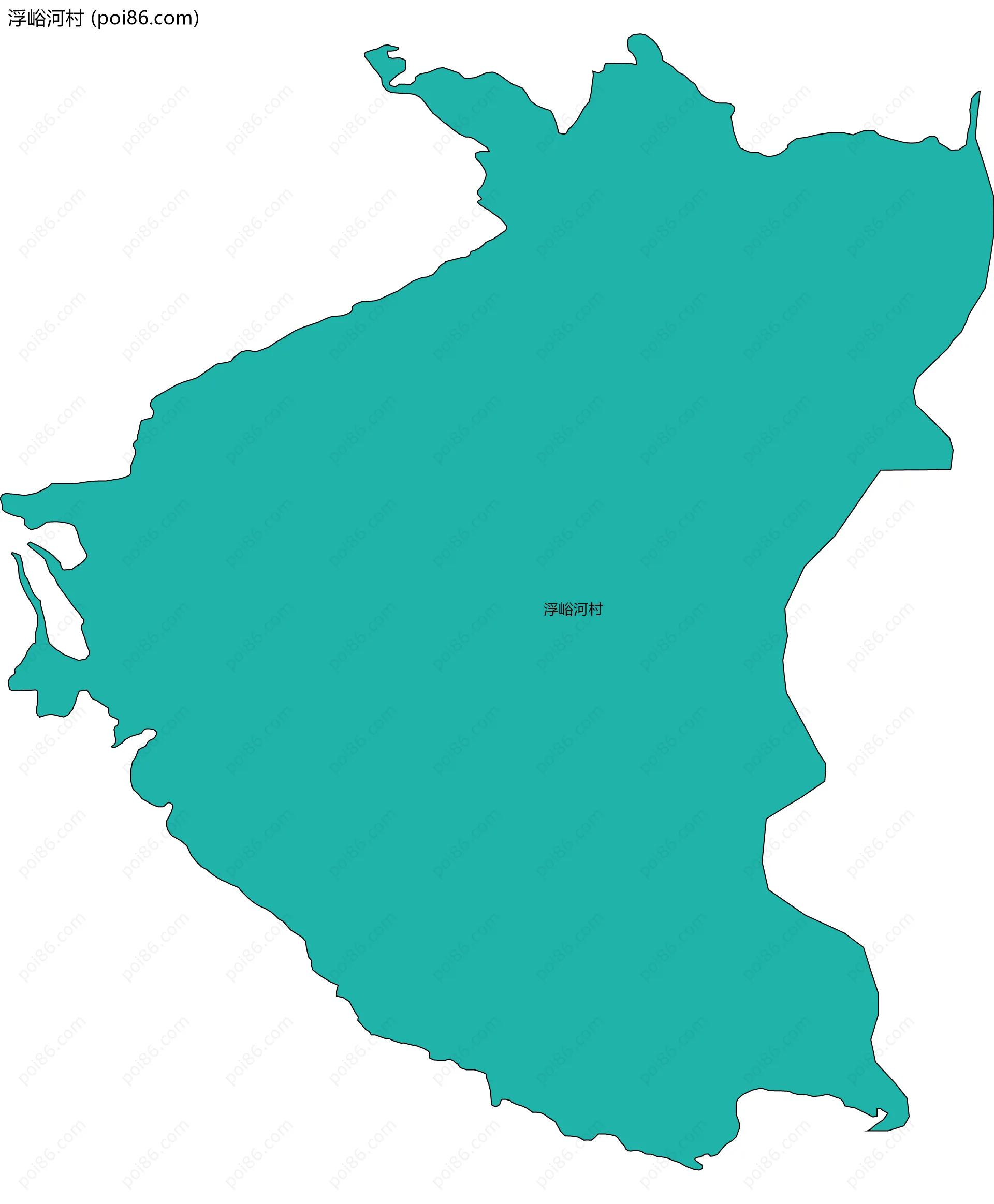 浮峪河村边界地图