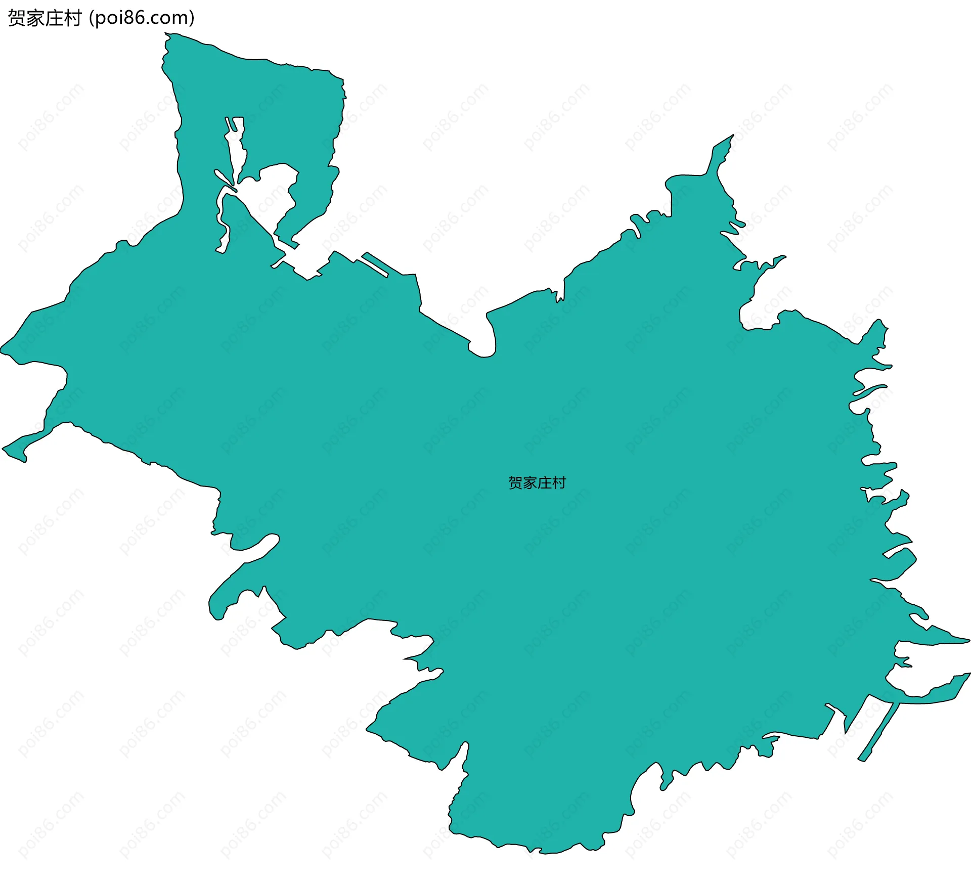 贺家庄村边界地图