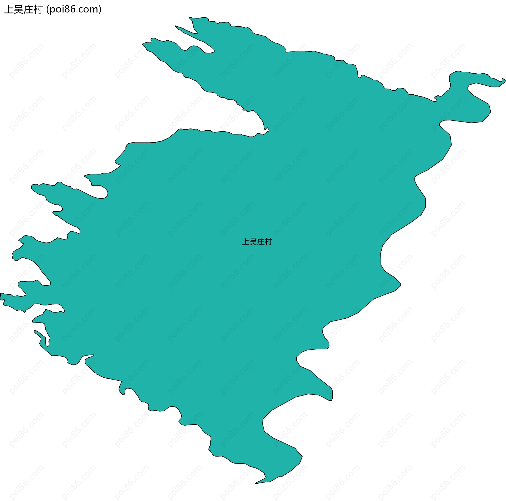 上吴庄村边界地图