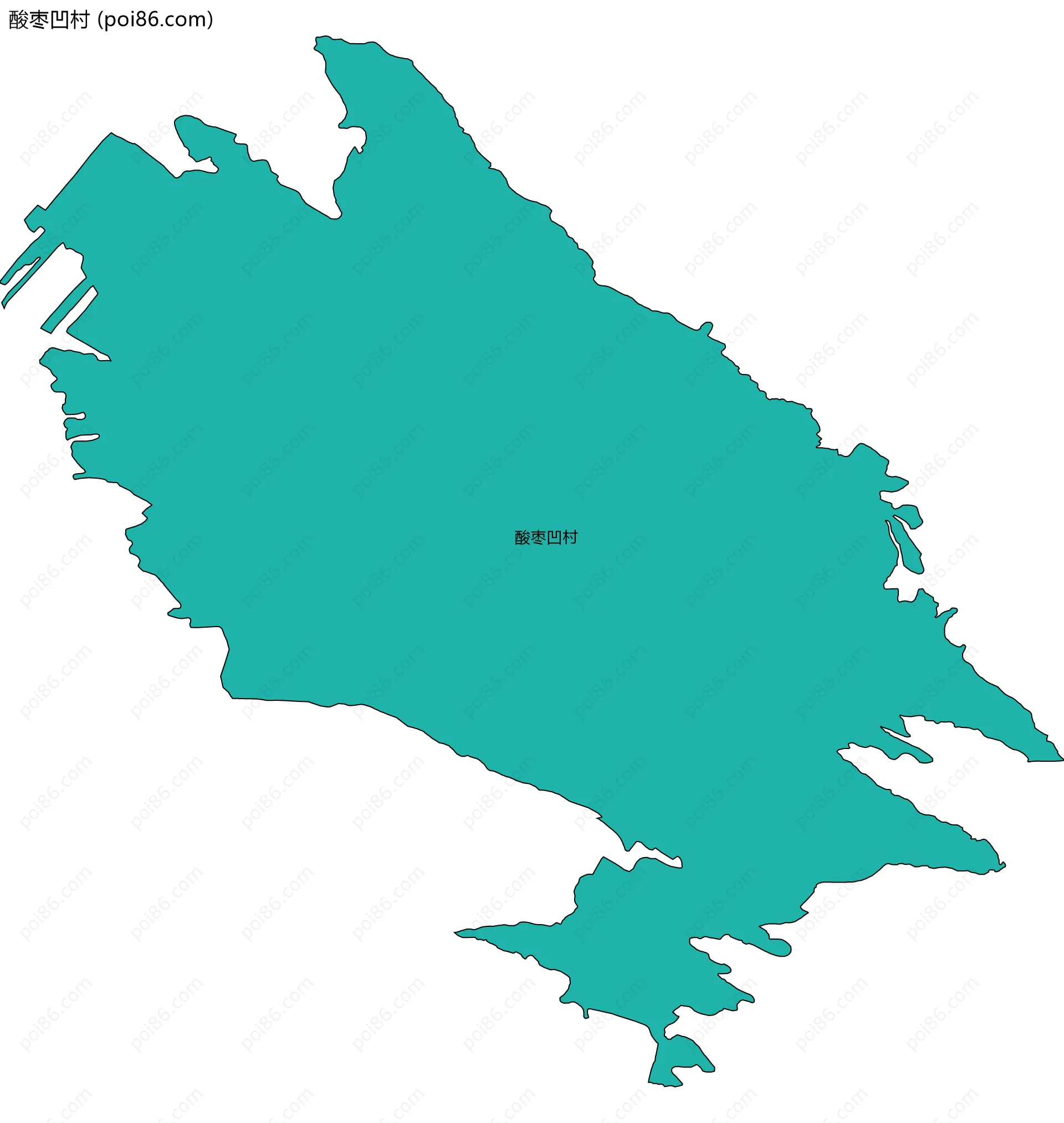 酸枣凹村边界地图