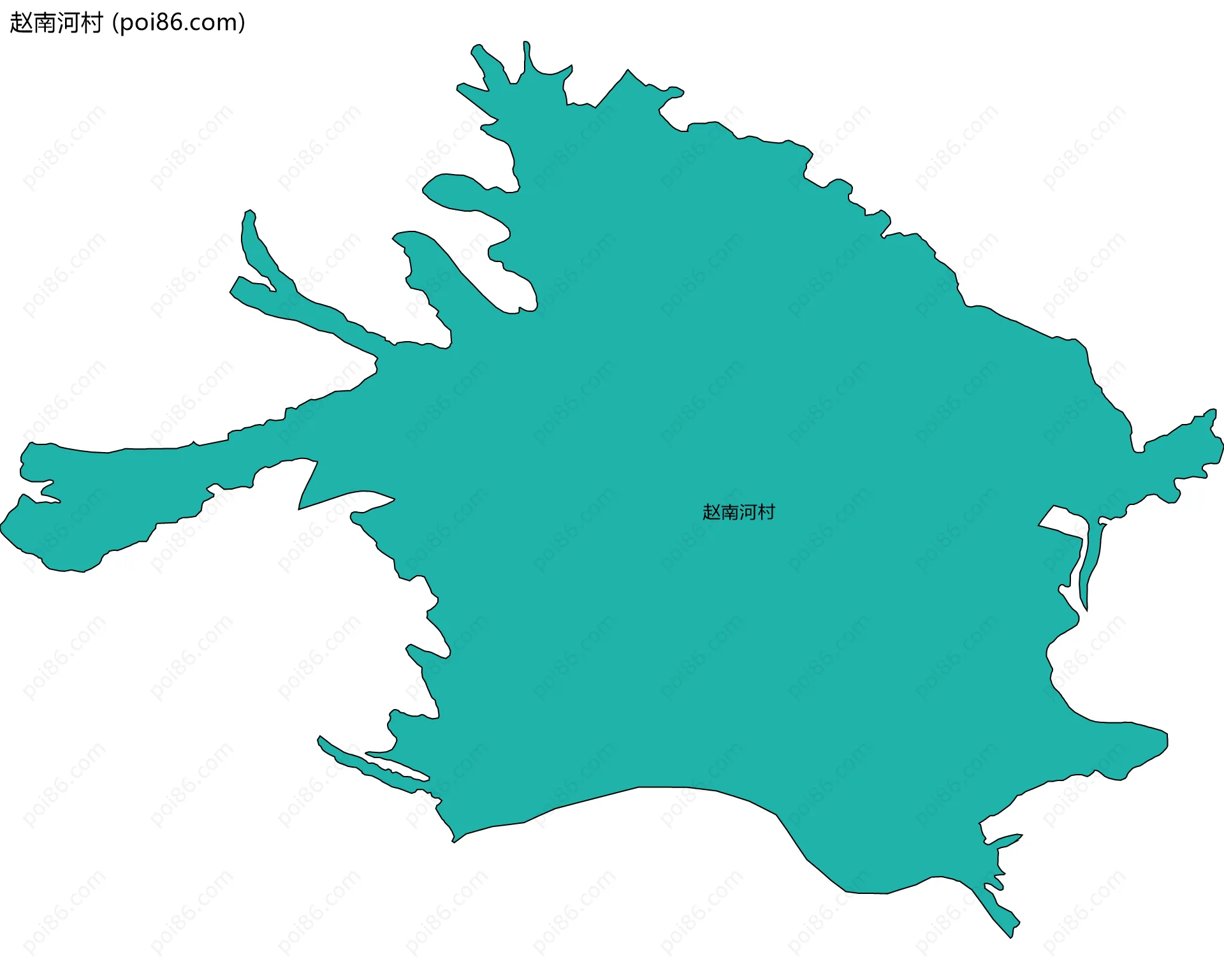 赵南河村边界地图