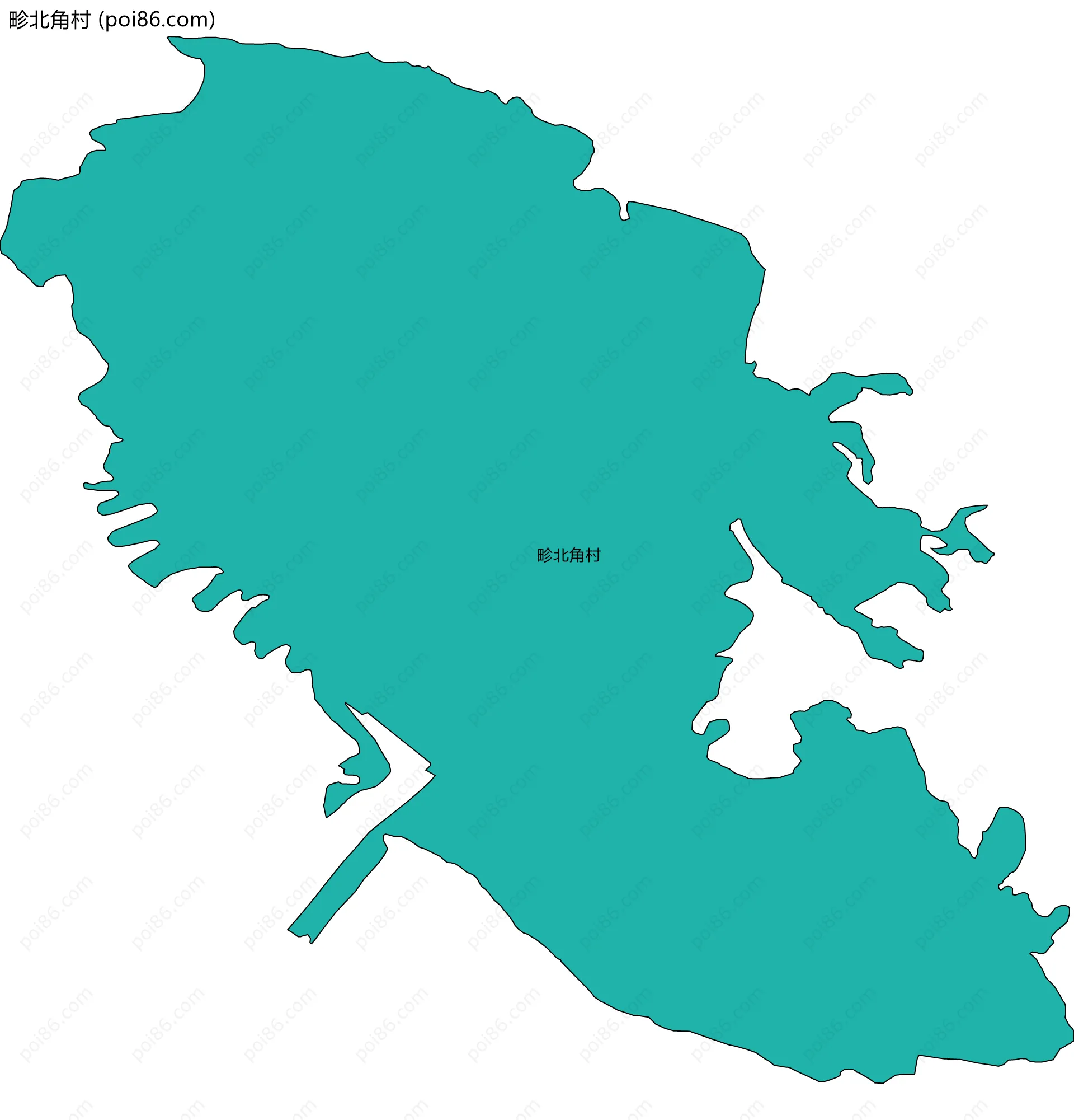 畛北角村边界地图