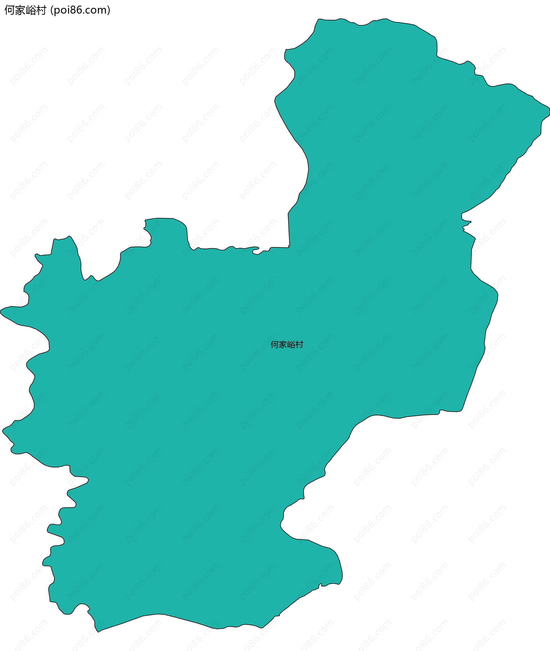何家峪村边界地图