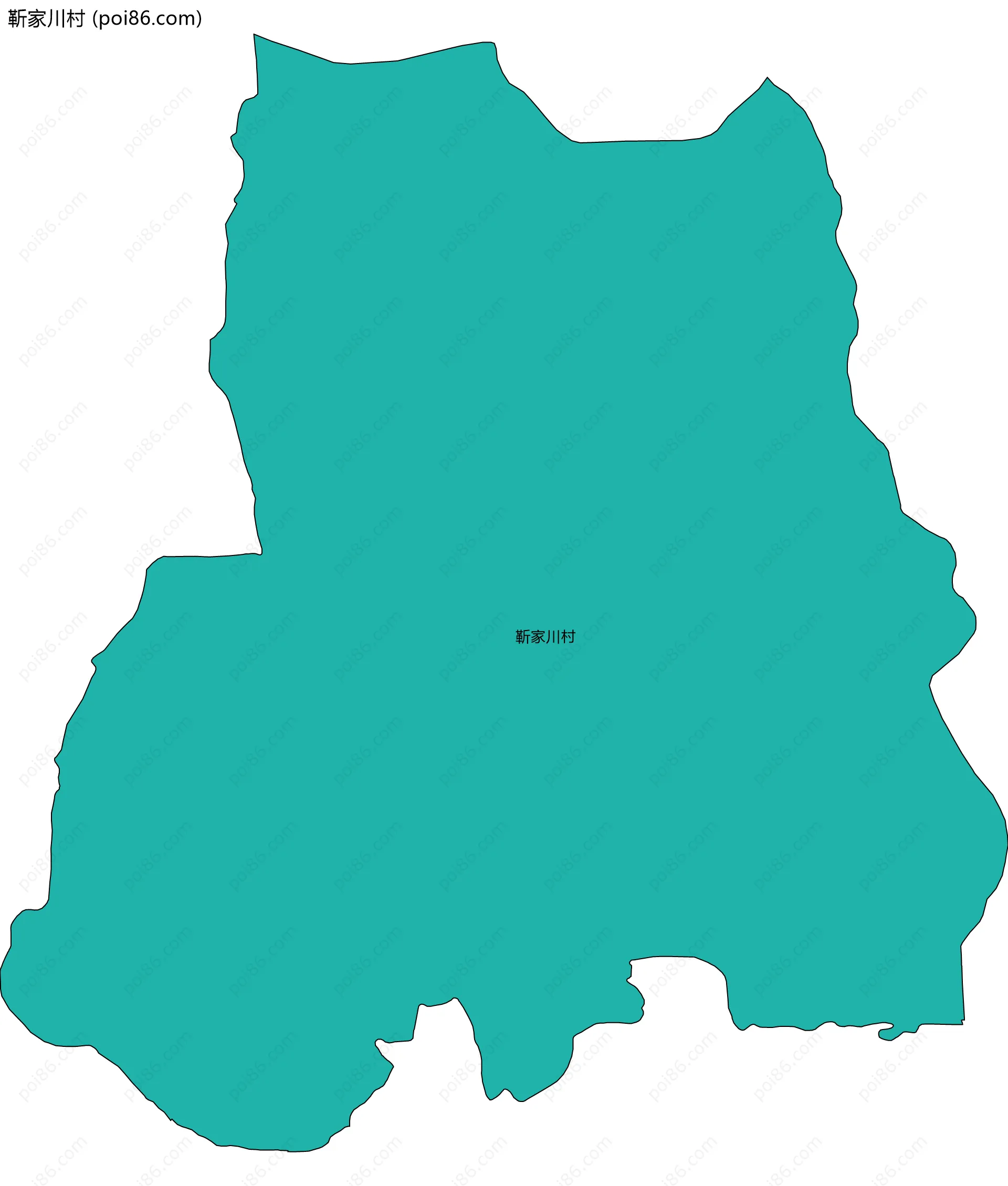 靳家川村边界地图