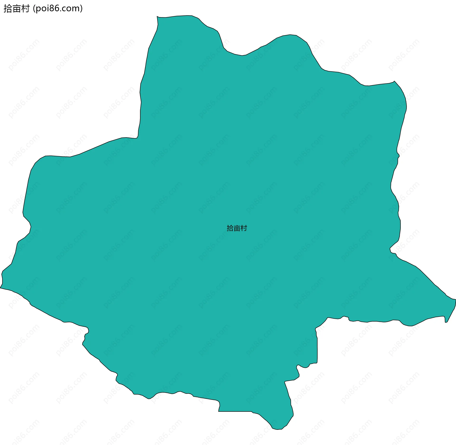 拾亩村边界地图