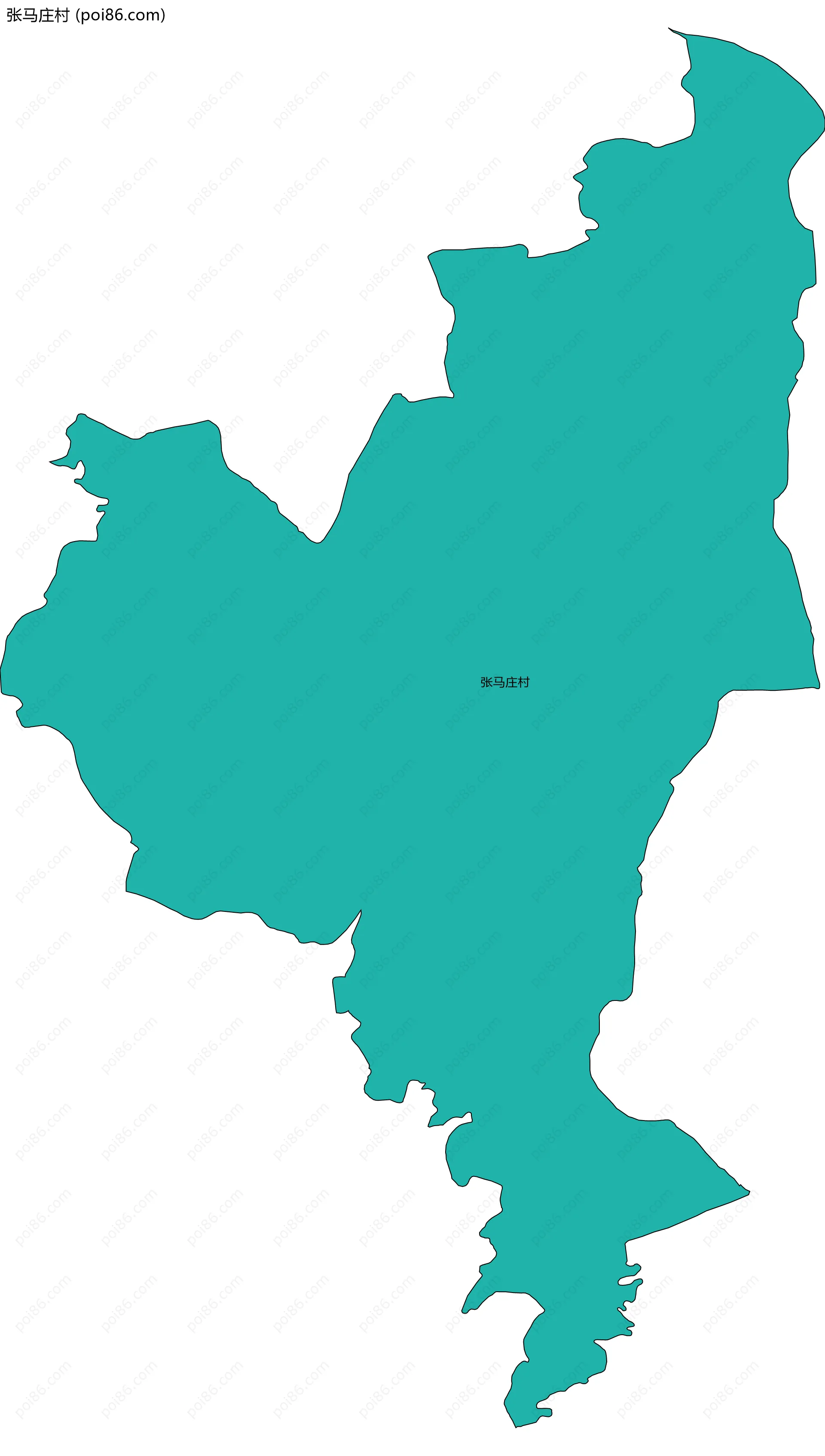 张马庄村边界地图