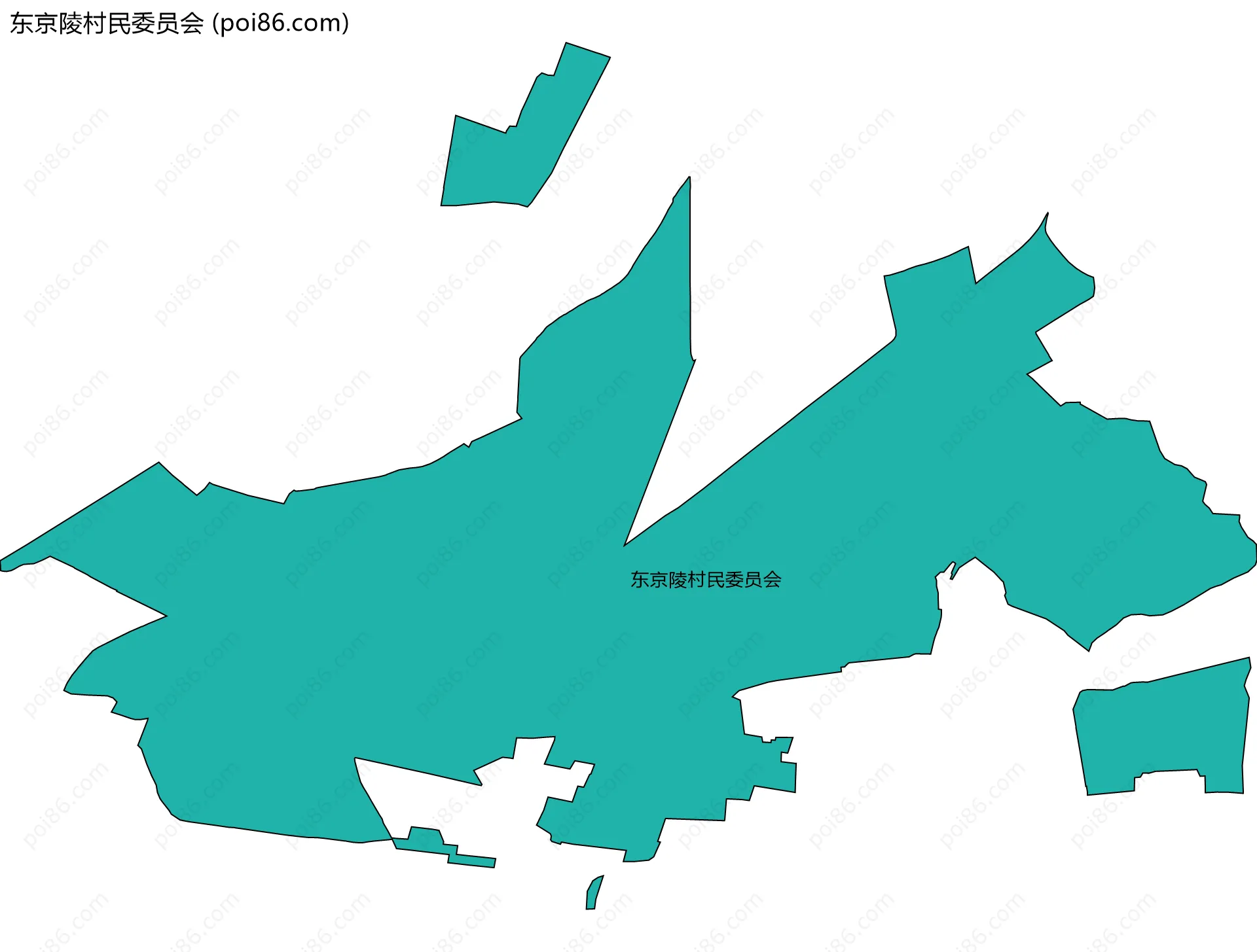 东京陵村民委员会边界地图