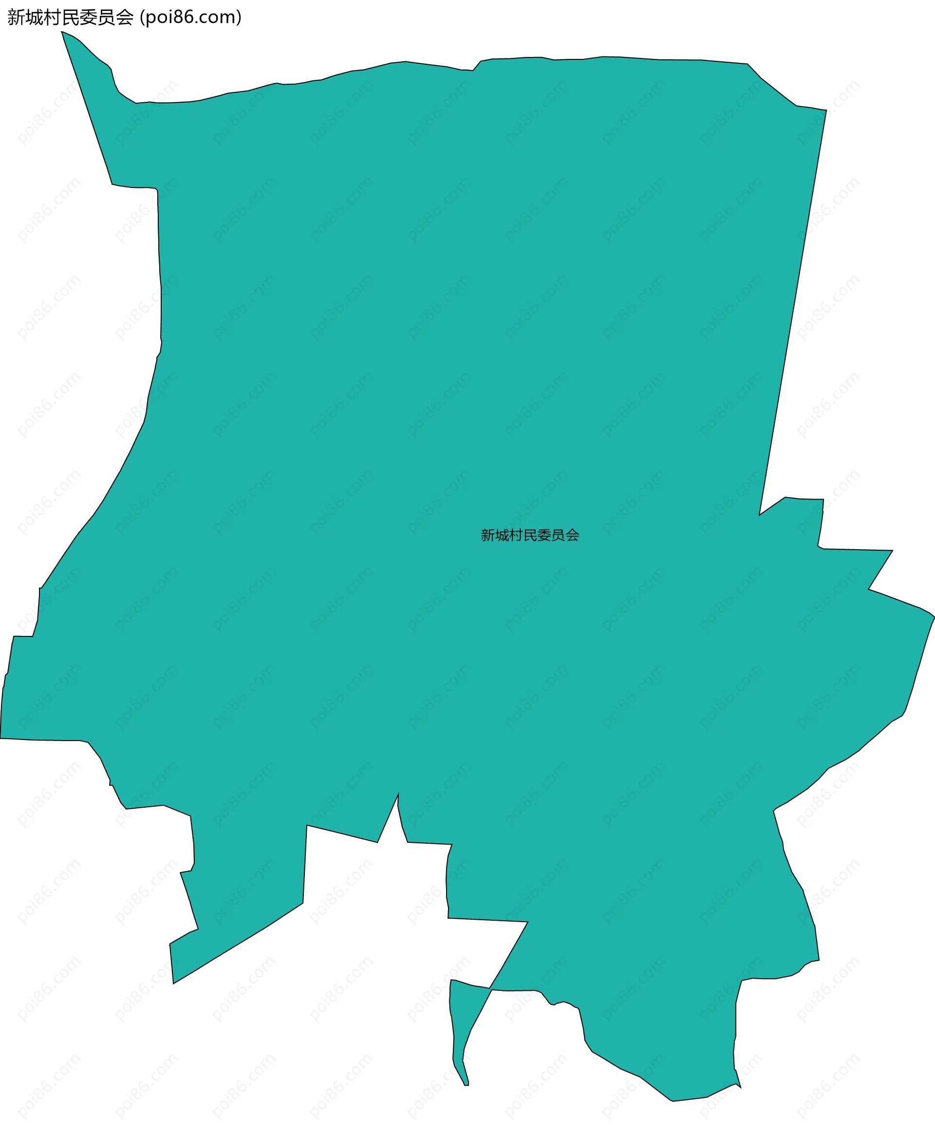 新城村民委员会边界地图