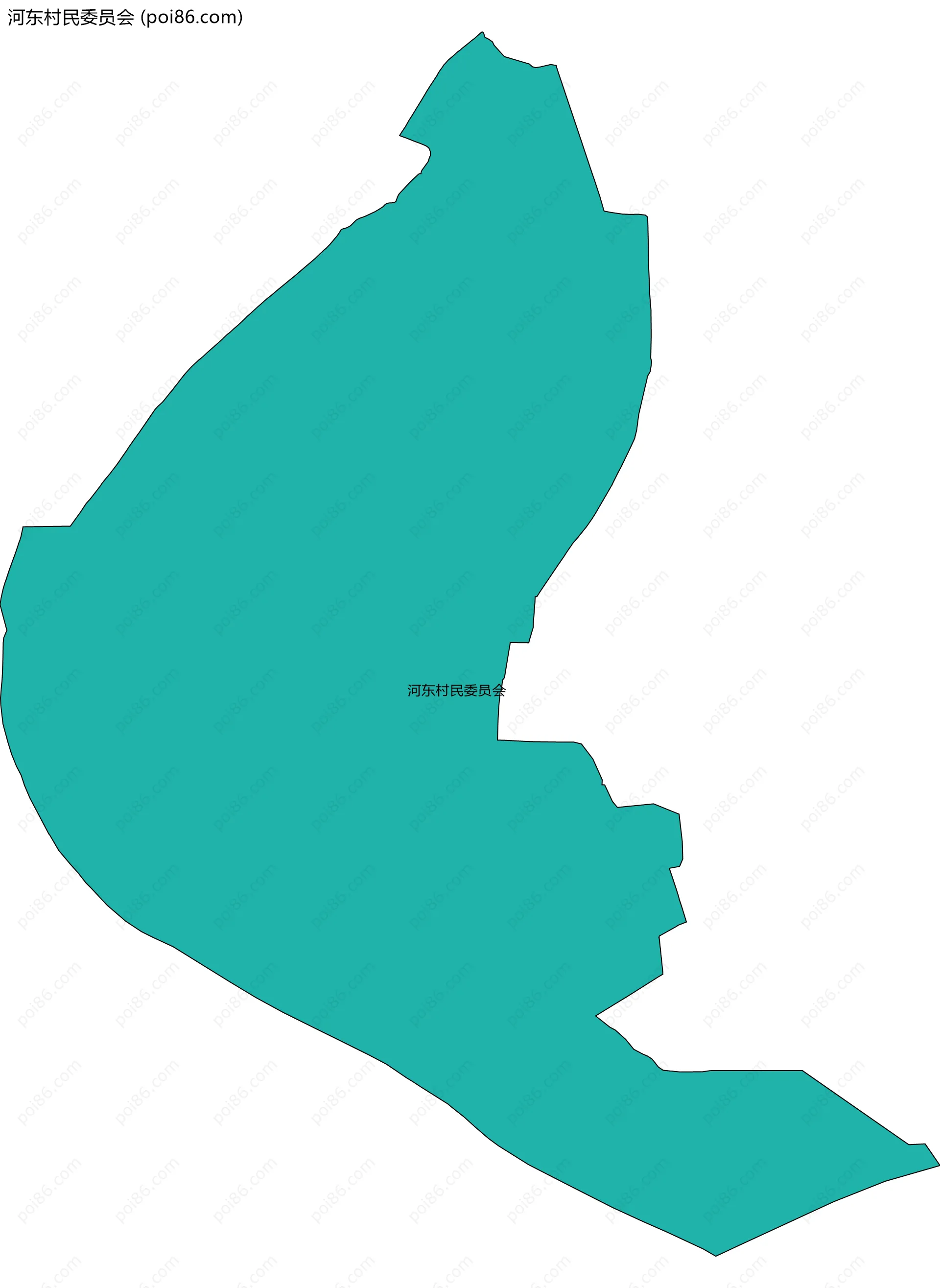 河东村民委员会边界地图