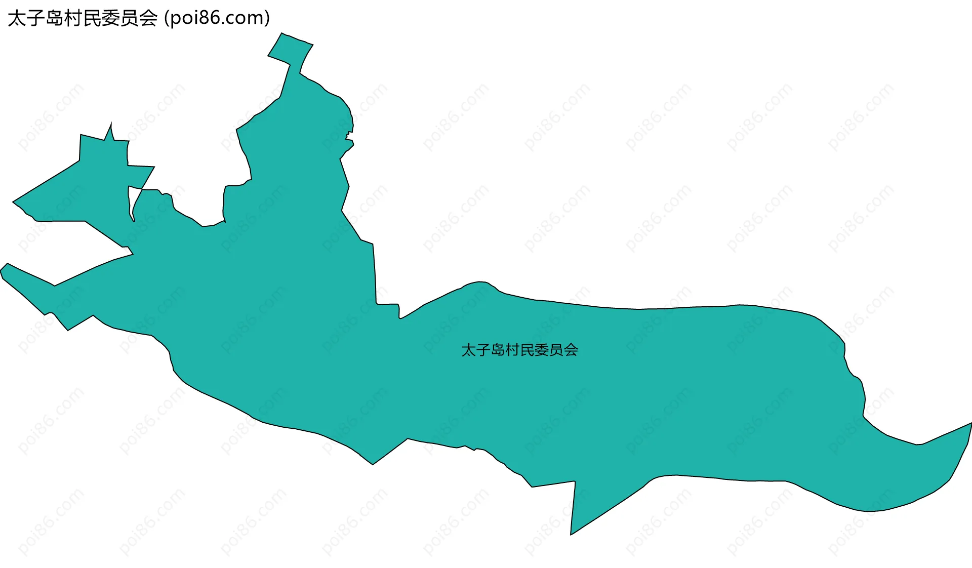 太子岛村民委员会边界地图