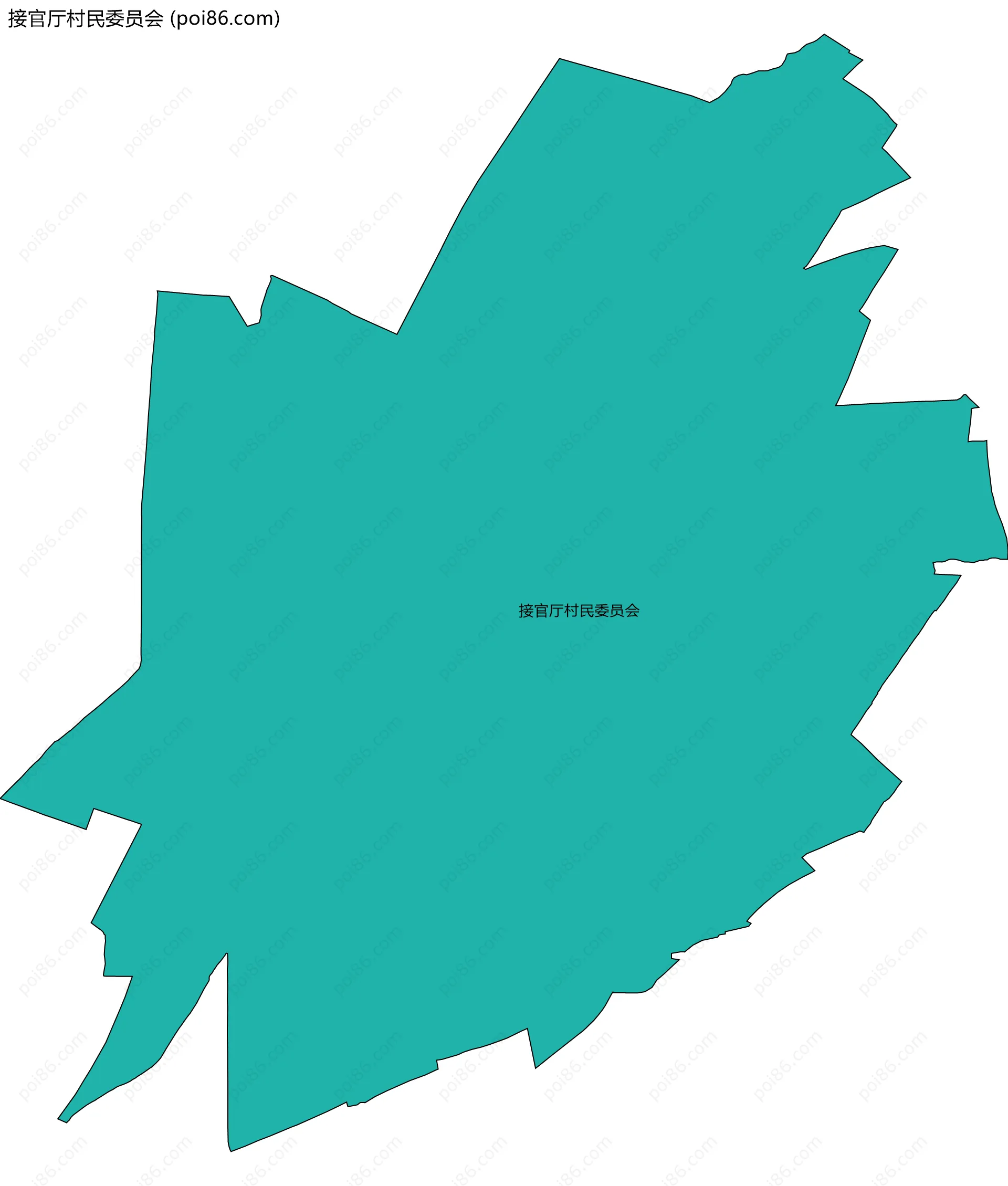 接官厅村民委员会边界地图