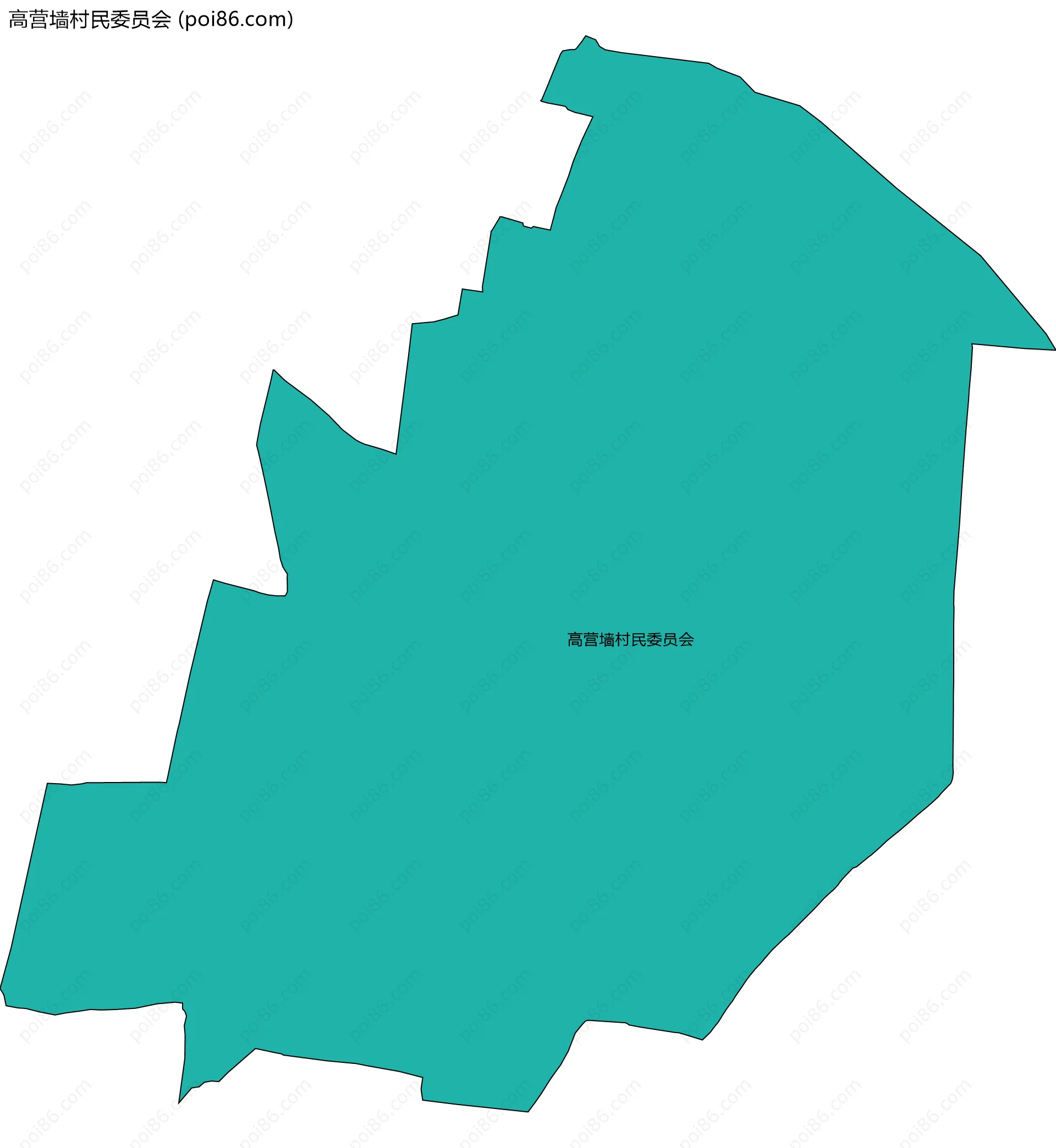 高营墙村民委员会边界地图