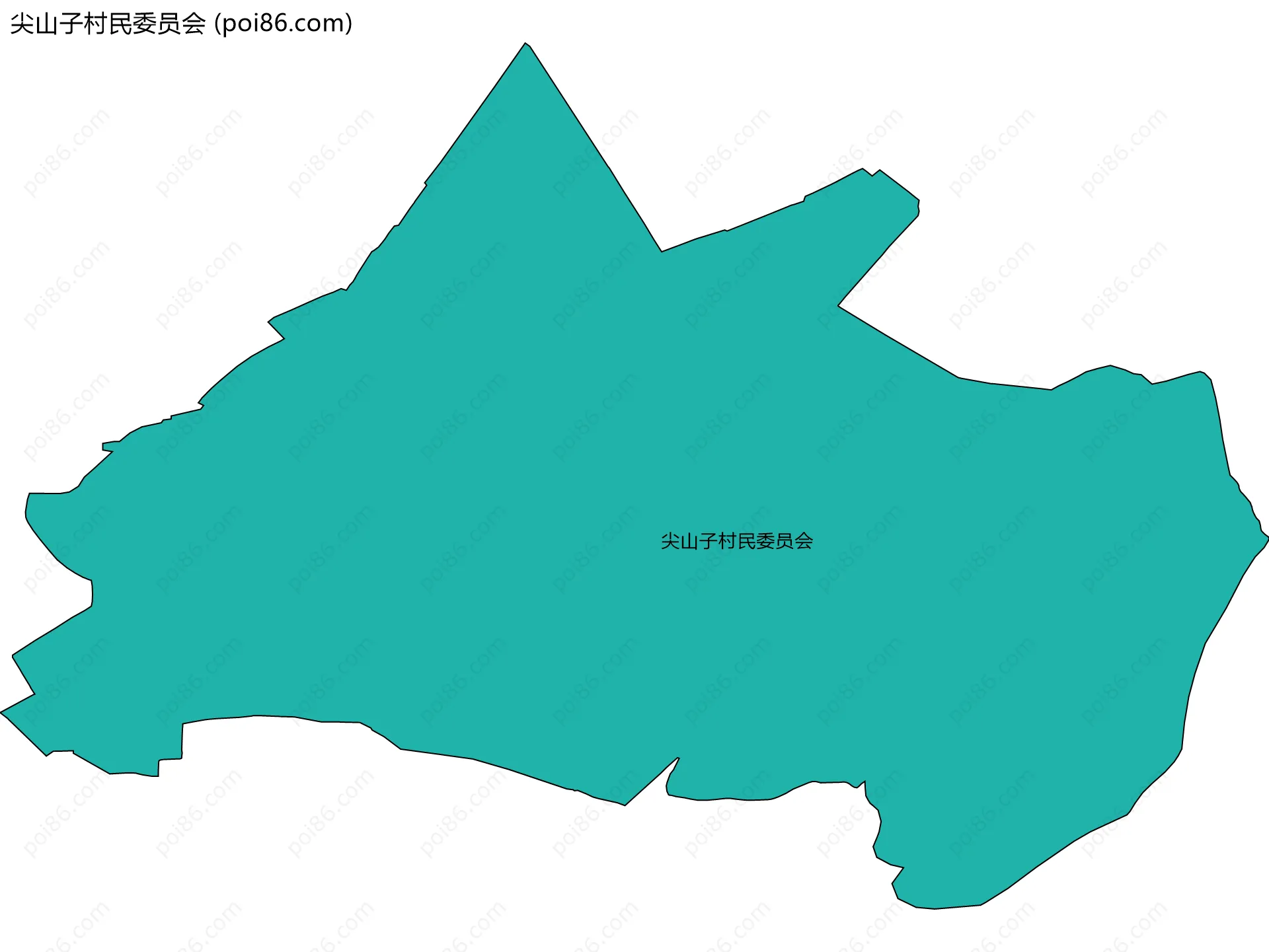 尖山子村民委员会边界地图