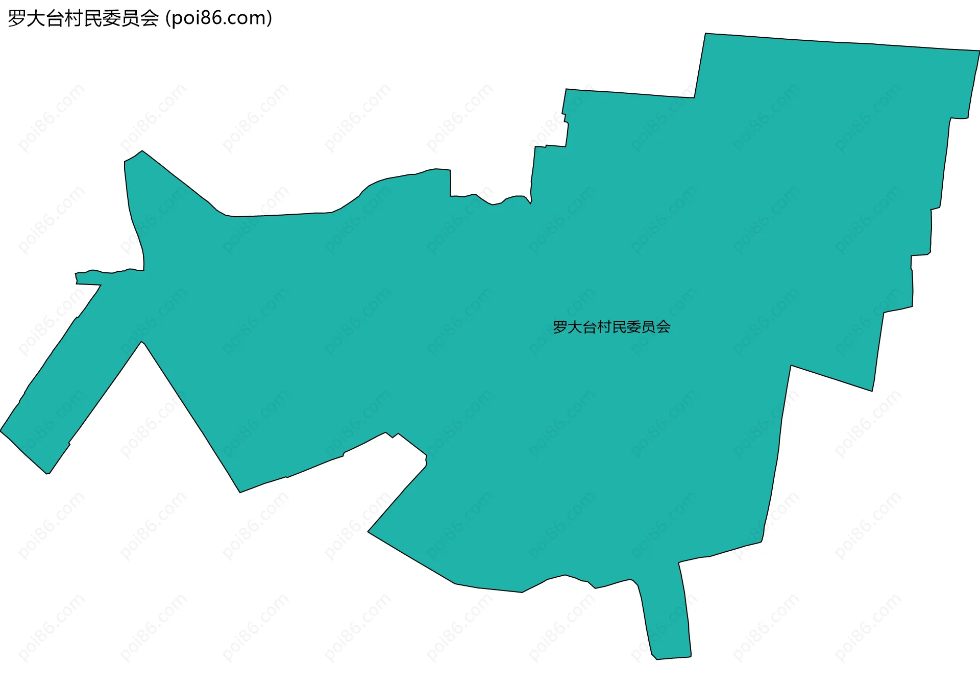罗大台村民委员会边界地图