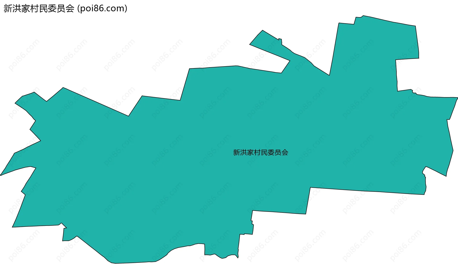 新洪家村民委员会边界地图