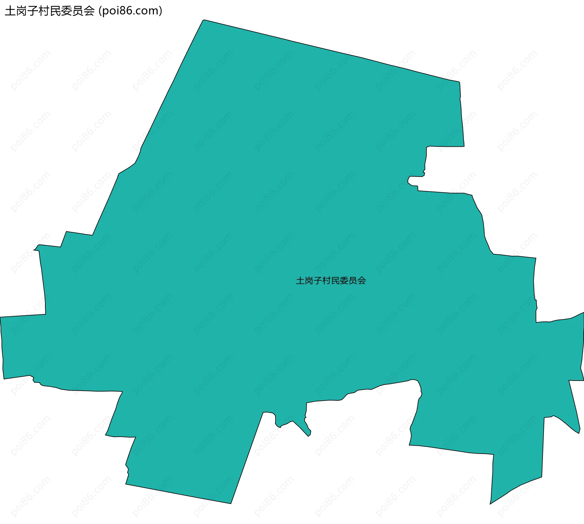 土岗子村民委员会边界地图