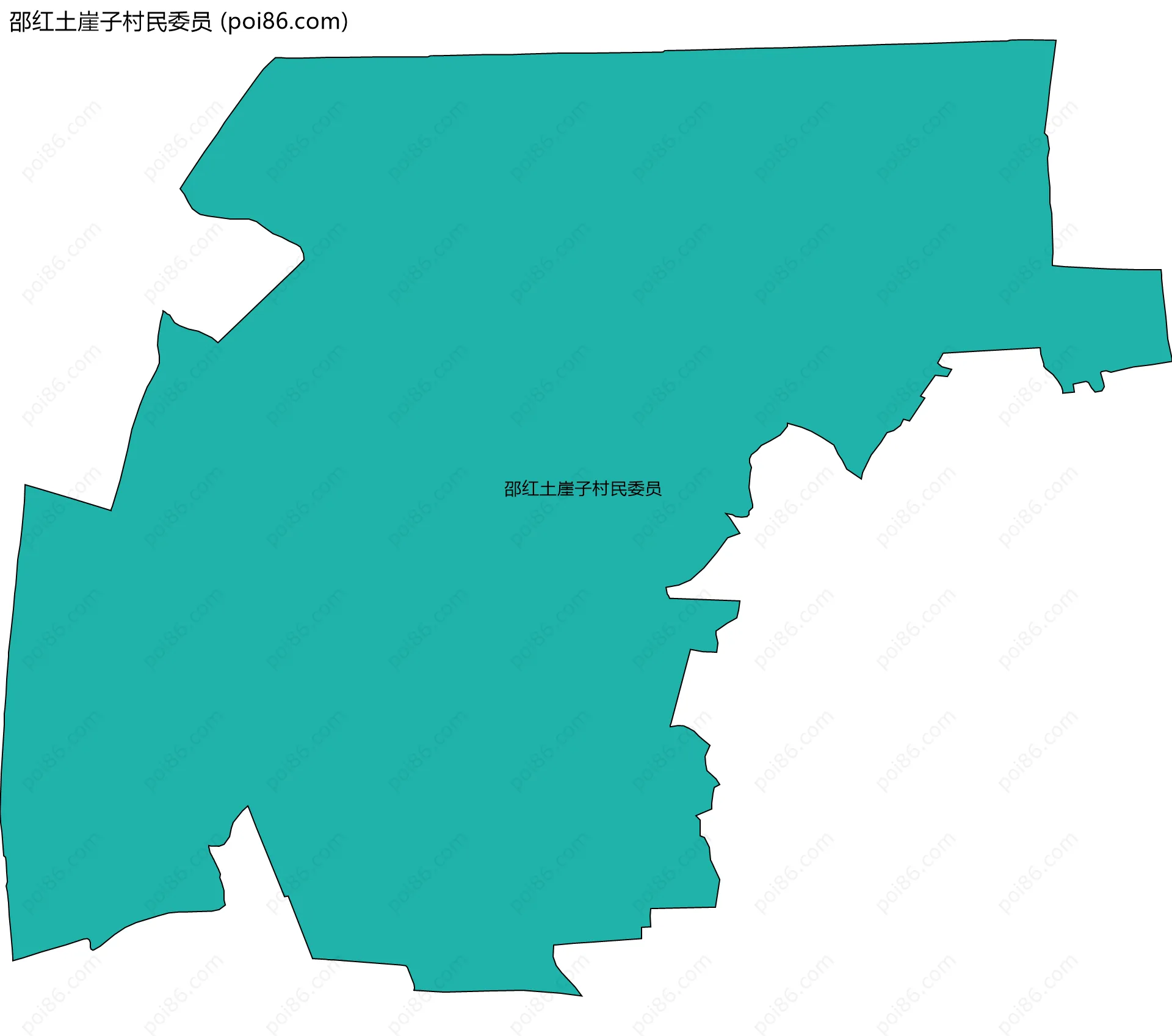 邵红土崖子村民委员边界地图