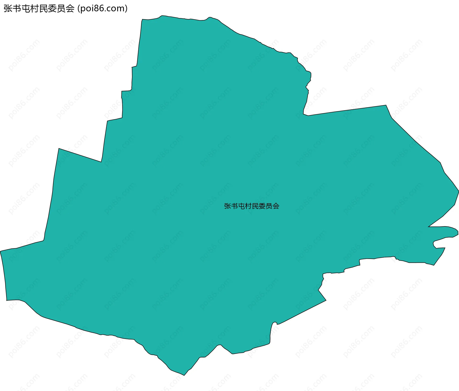 张书屯村民委员会边界地图