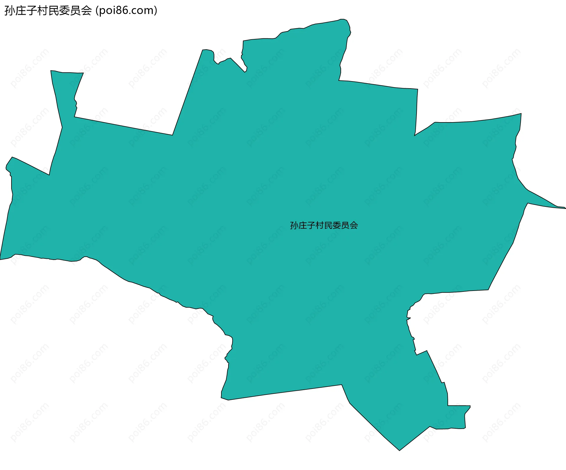 孙庄子村民委员会边界地图