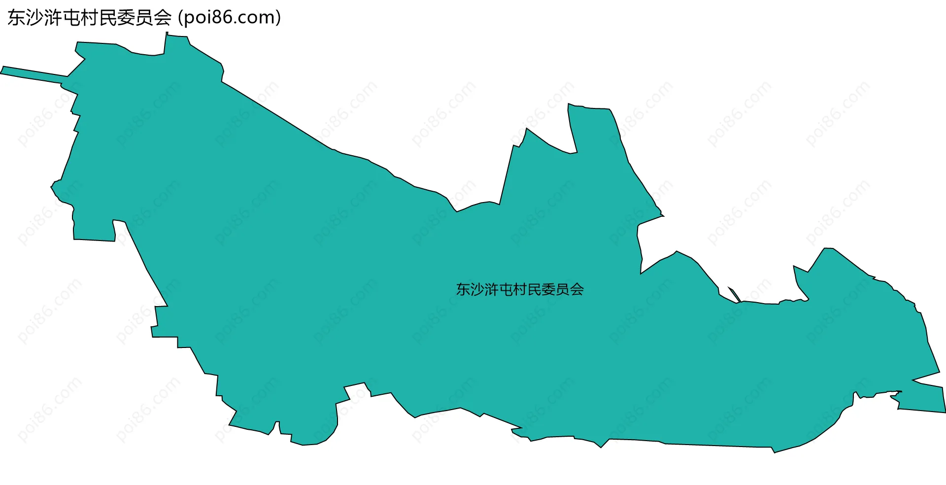 东沙浒屯村民委员会边界地图