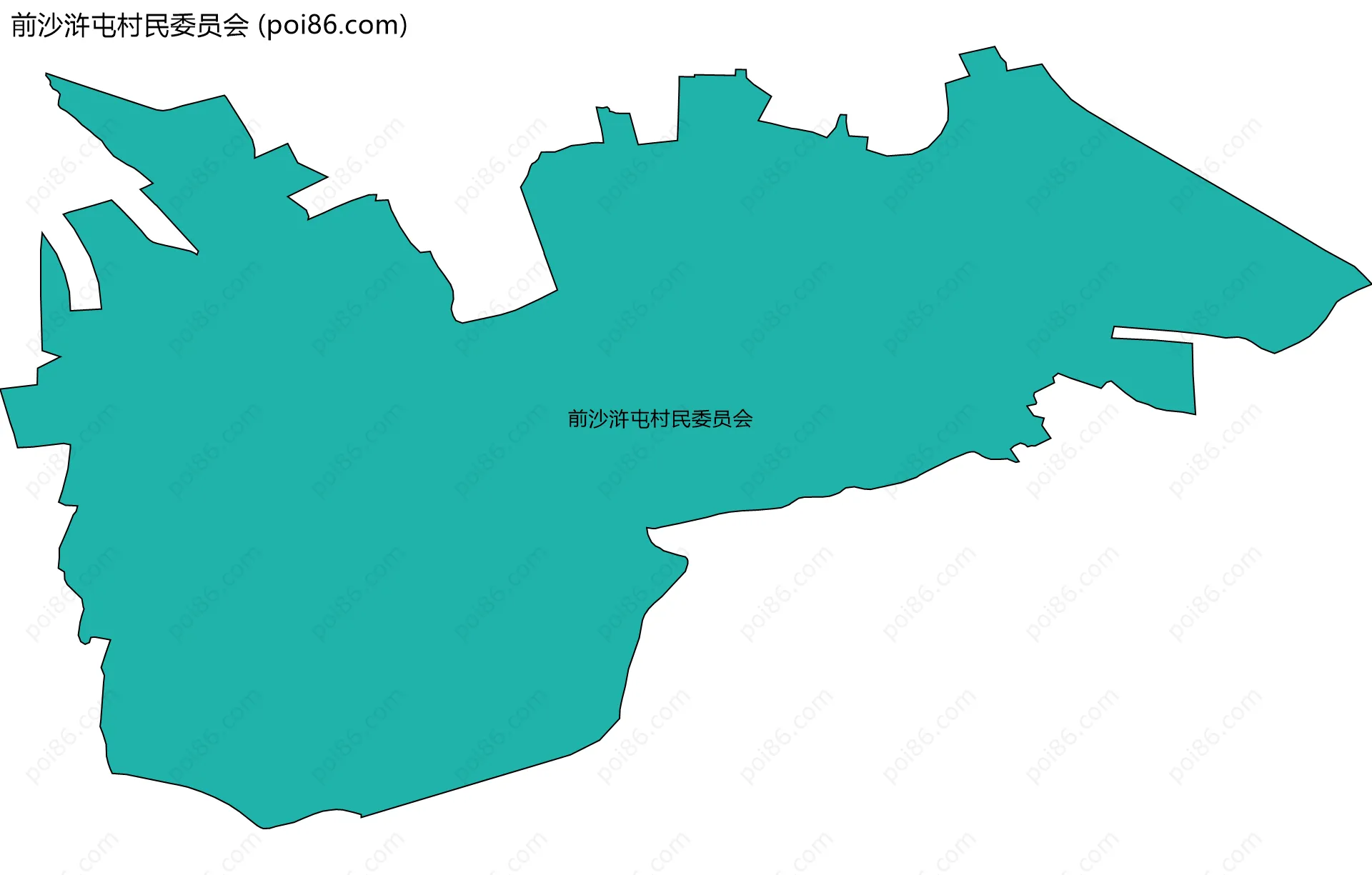 前沙浒屯村民委员会边界地图