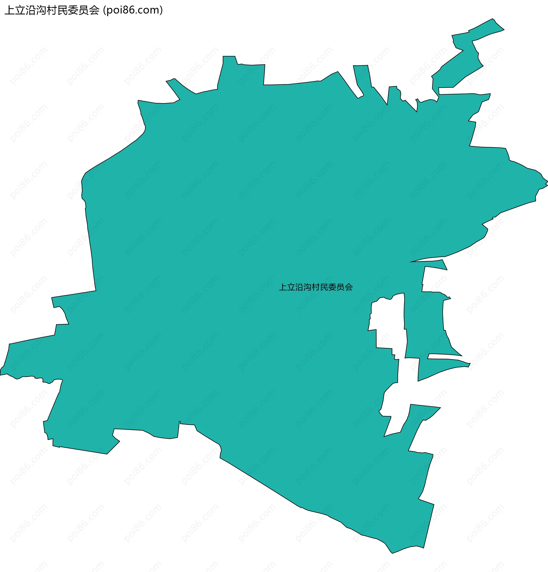上立沿沟村民委员会边界地图