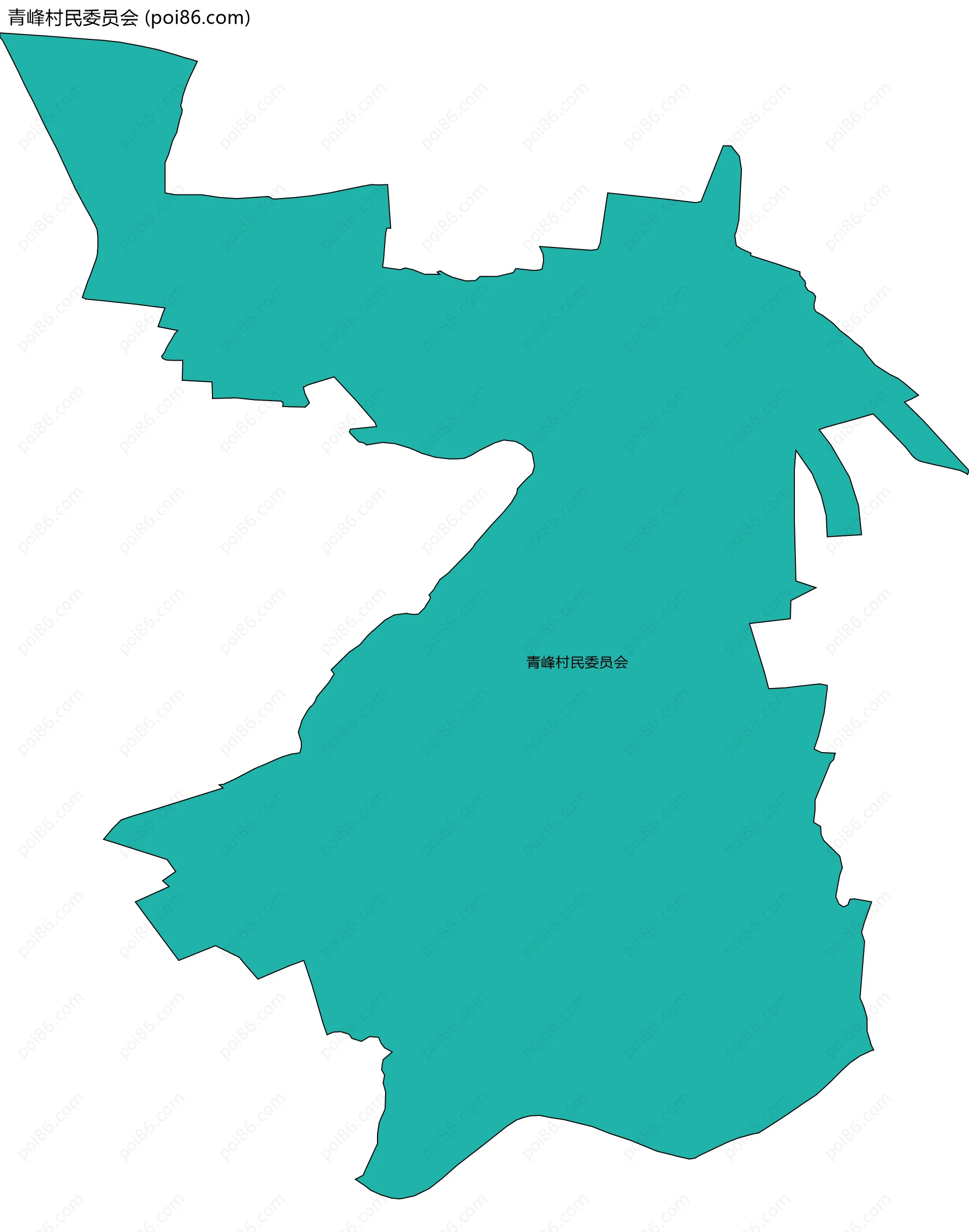 青峰村民委员会边界地图