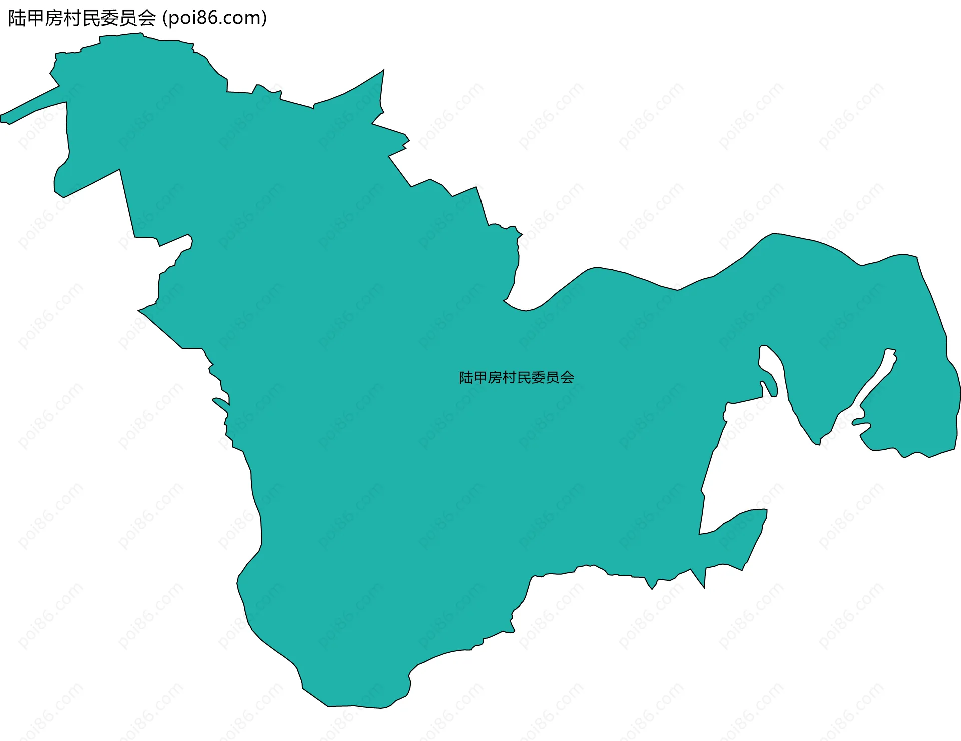 陆甲房村民委员会边界地图