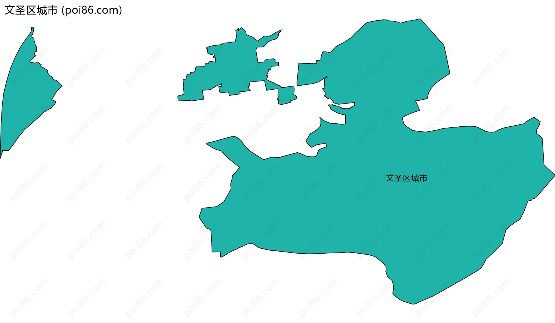 文圣区城市边界地图