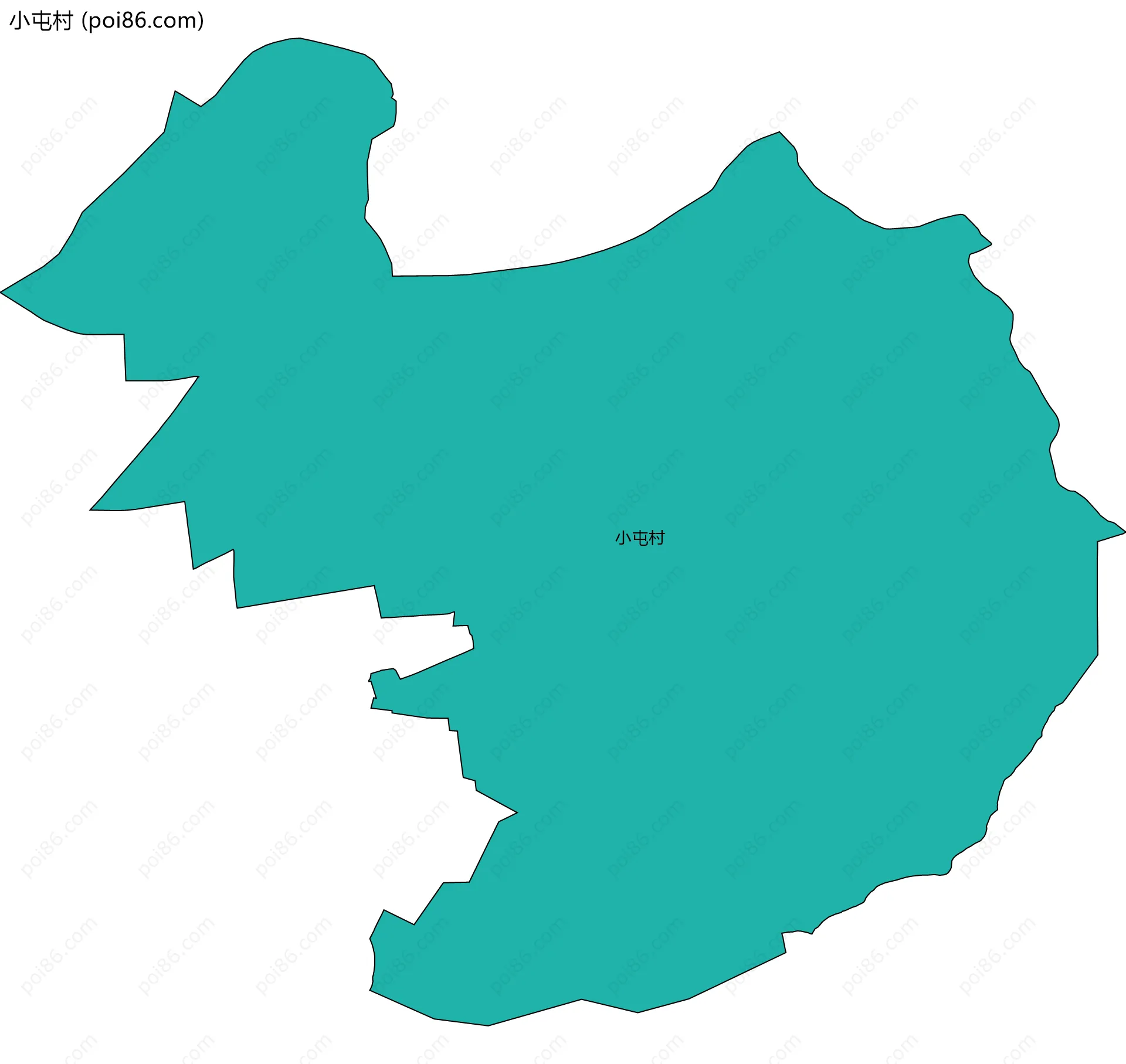 小屯村边界地图