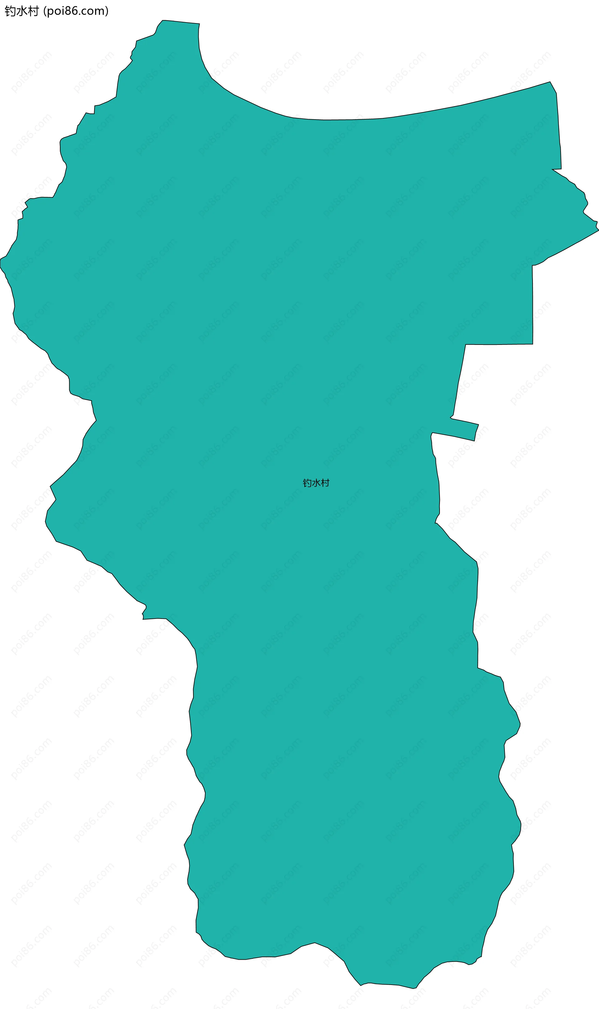 钓水村边界地图