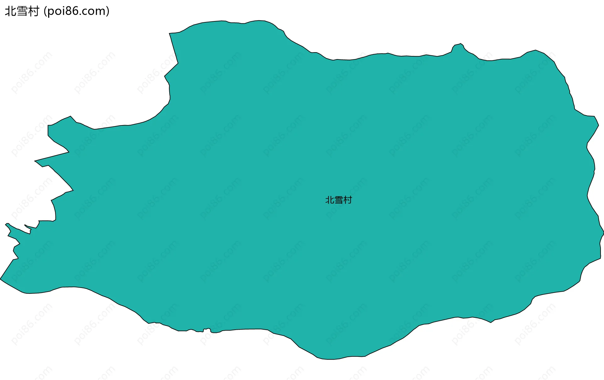 北雪村边界地图