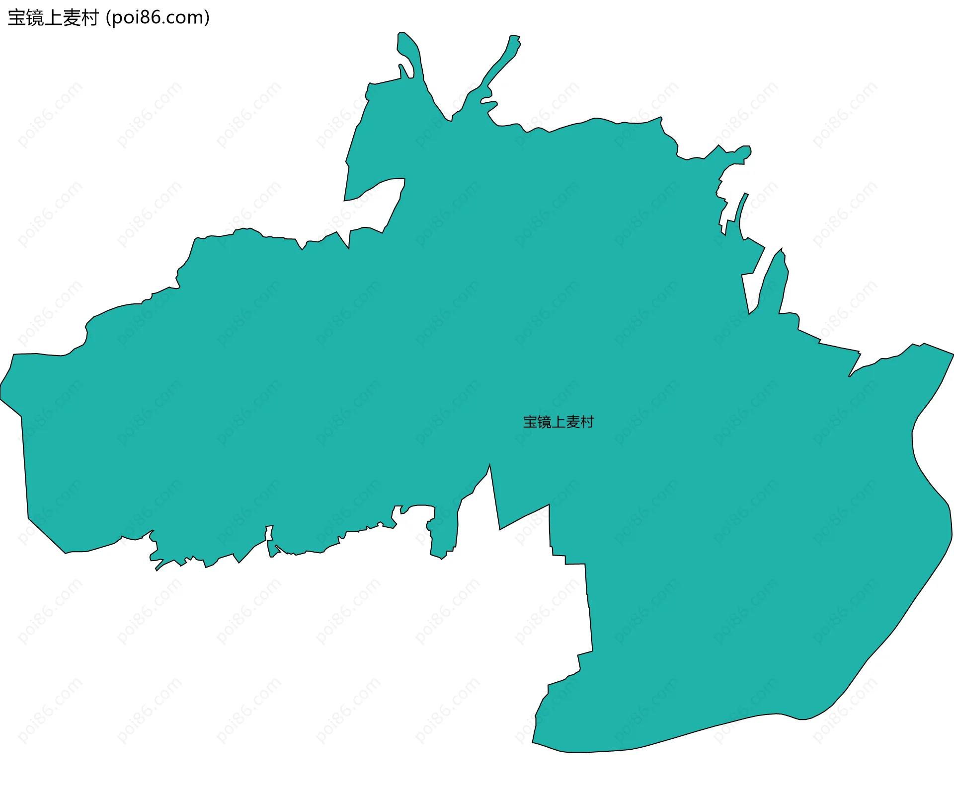 宝镜上麦村边界地图